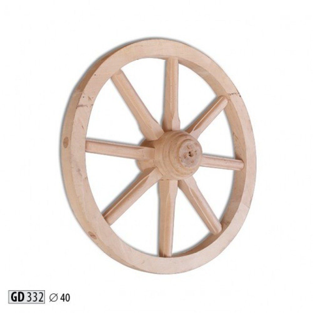 Deko cm Ø Holzrad JVmoebel Wanddeko Rad Gartendeko Speichenrad 40 whitewash Gartenfigur,