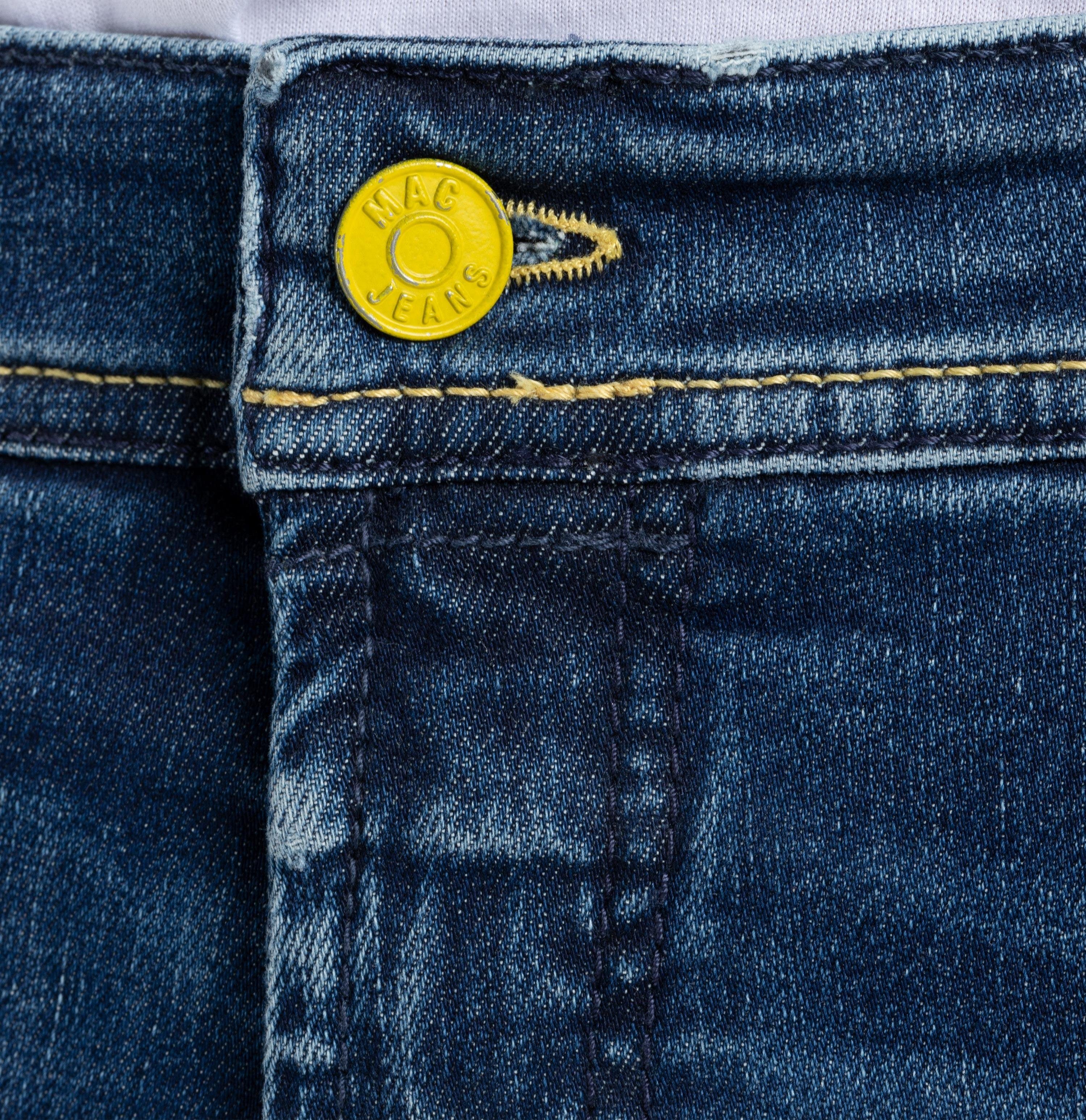 Stretch-Denim MAC MacFlexx Driver Pants 5-Pocket-Jeans Authentic H552 Dark Blue RUF Used