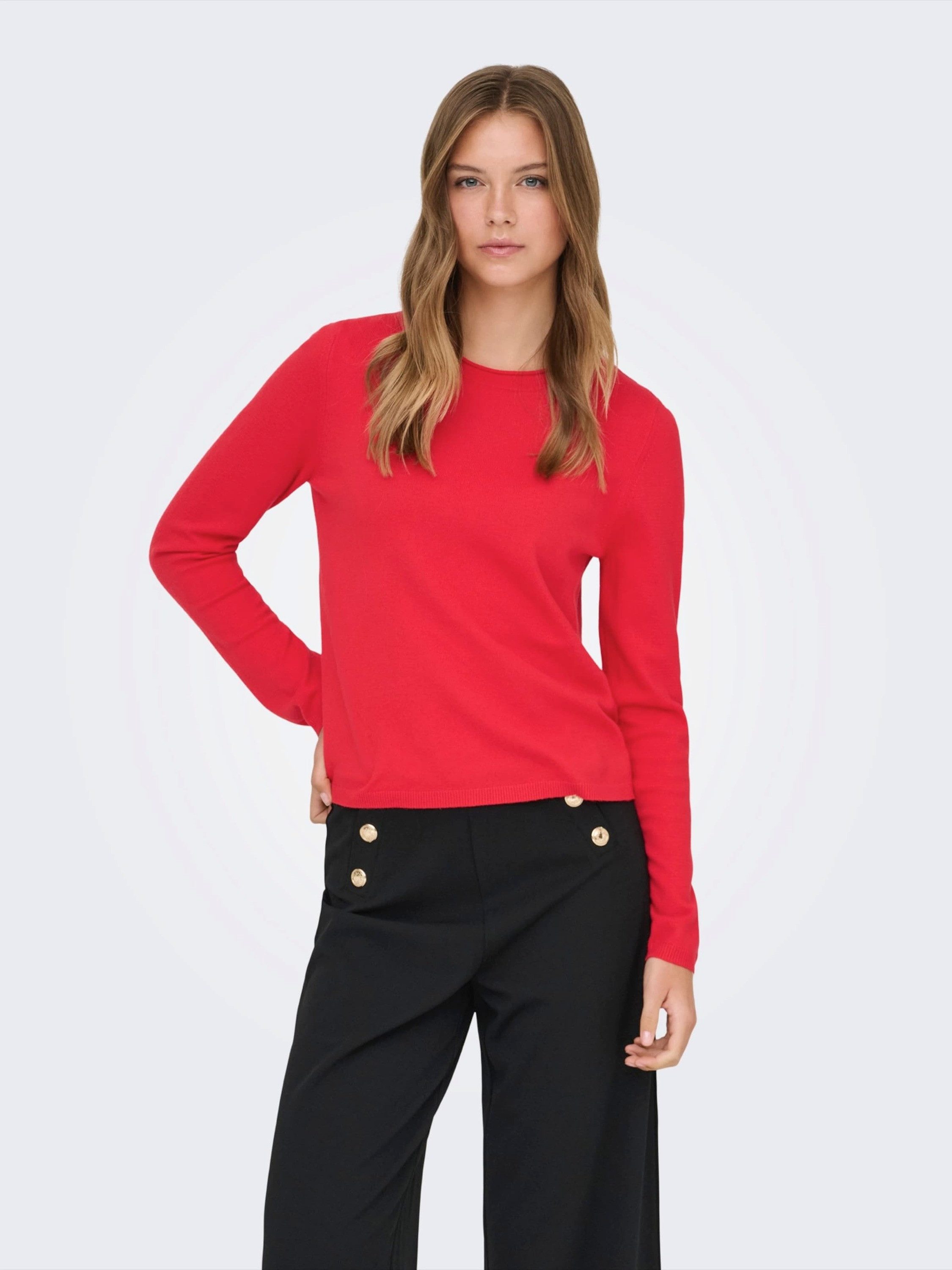 ONLY Rundhalspullover ONLLoyal (1-tlg) Plain/ohne Details