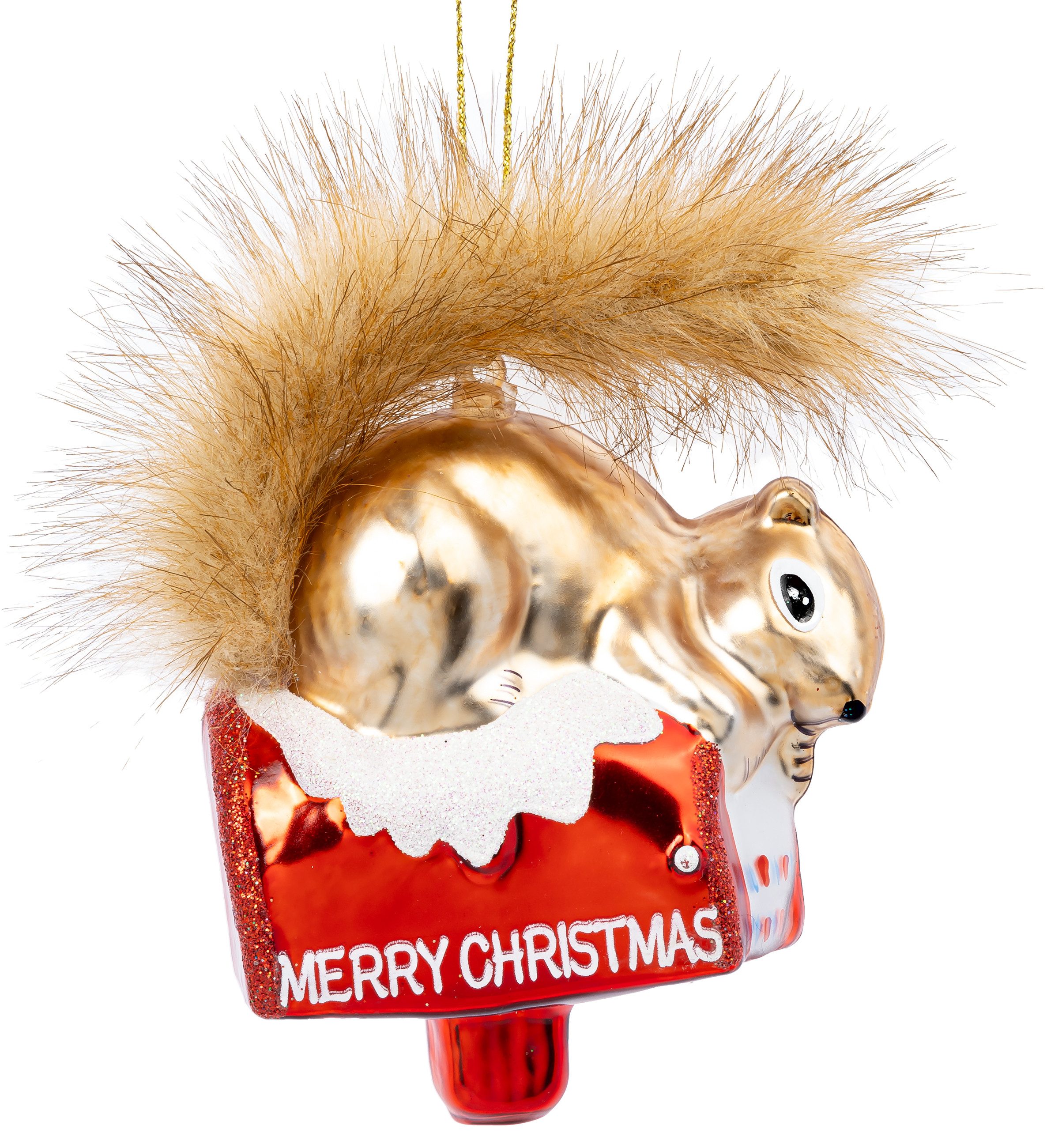 SIKORA Christbaumschmuck Eichhörnchen besondere Weihnachtskugel Glas Anhäng günstig online kaufen