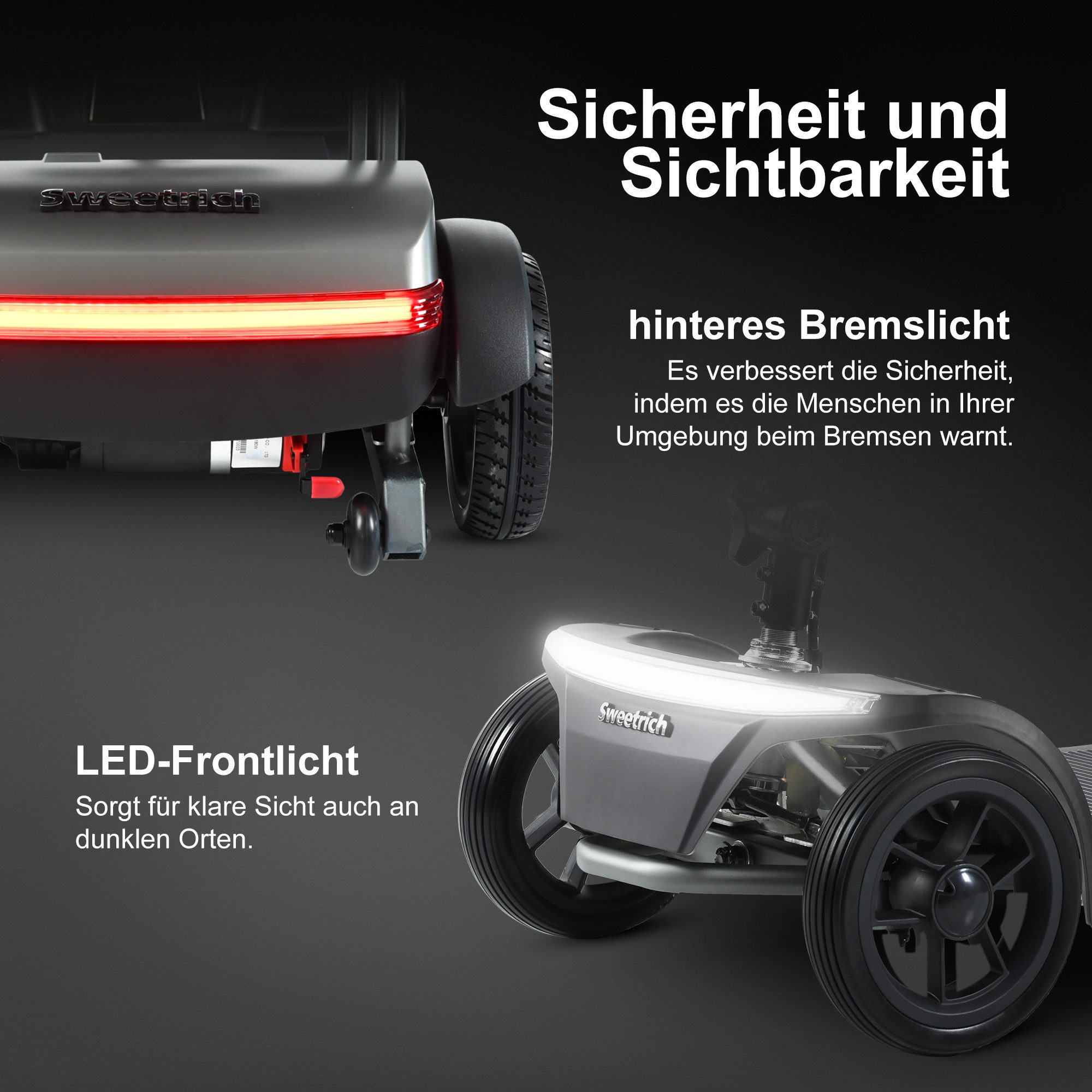 Yoimoimo Electric Mobility Scooter AIR TRAVELLER - Up to 15/20km range, folds in seconds & 120kg