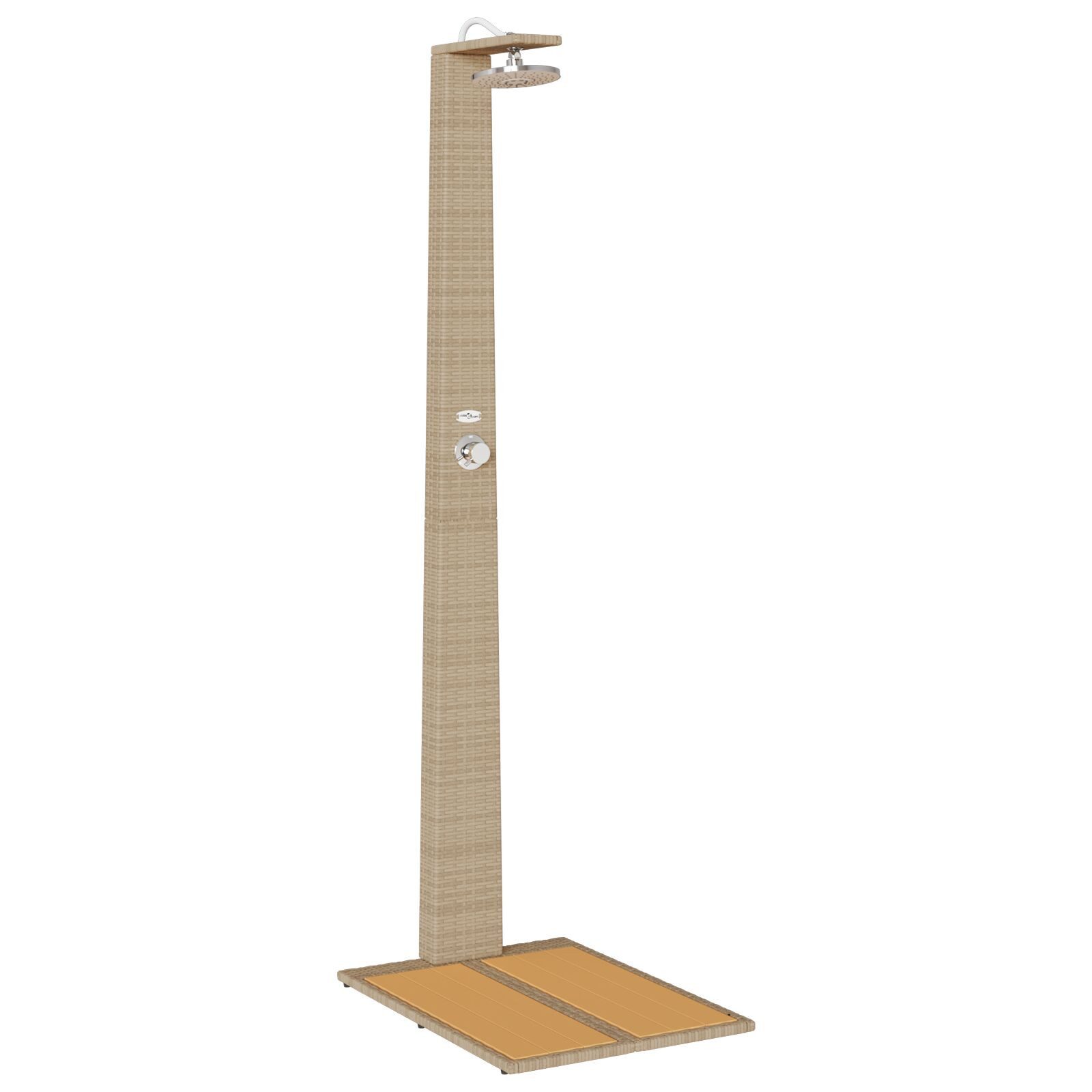 Gartendusche Gartendusche Beige 60x80x214 cm Poly Rattan