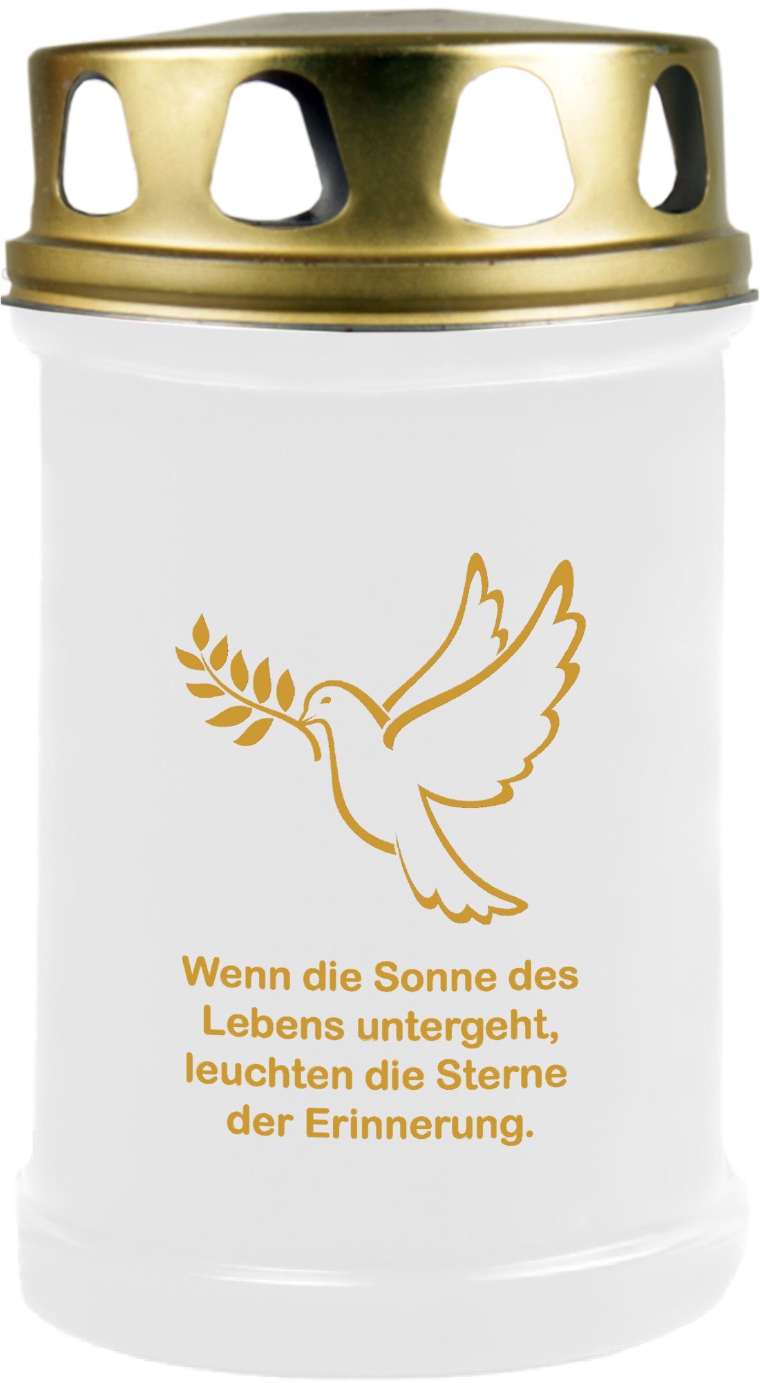 HS Candle Grabkerze GK-04210 (1-tlg), Grabkerze Brenndauer 48 Stunden mit Motiven