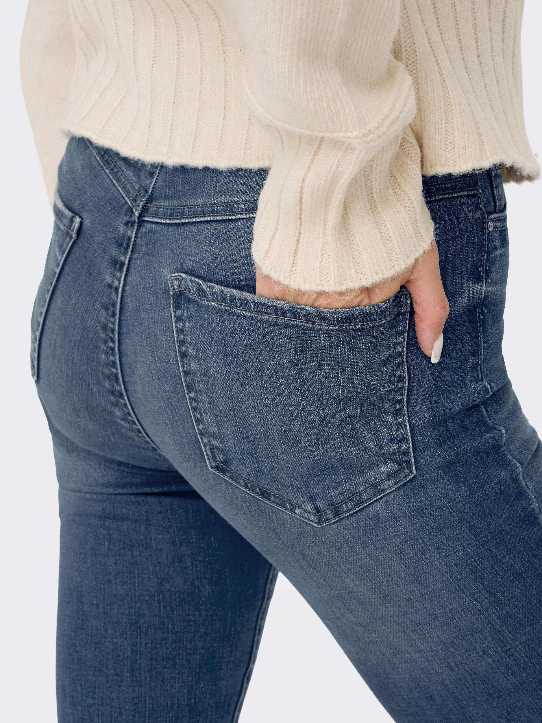 ONLY Skinny-fit-Jeans ONLROSE – Skinny-Jeans mit hoher Taille und modischer Waschung skinny fit, modisch, Denim, Baumwollmischung