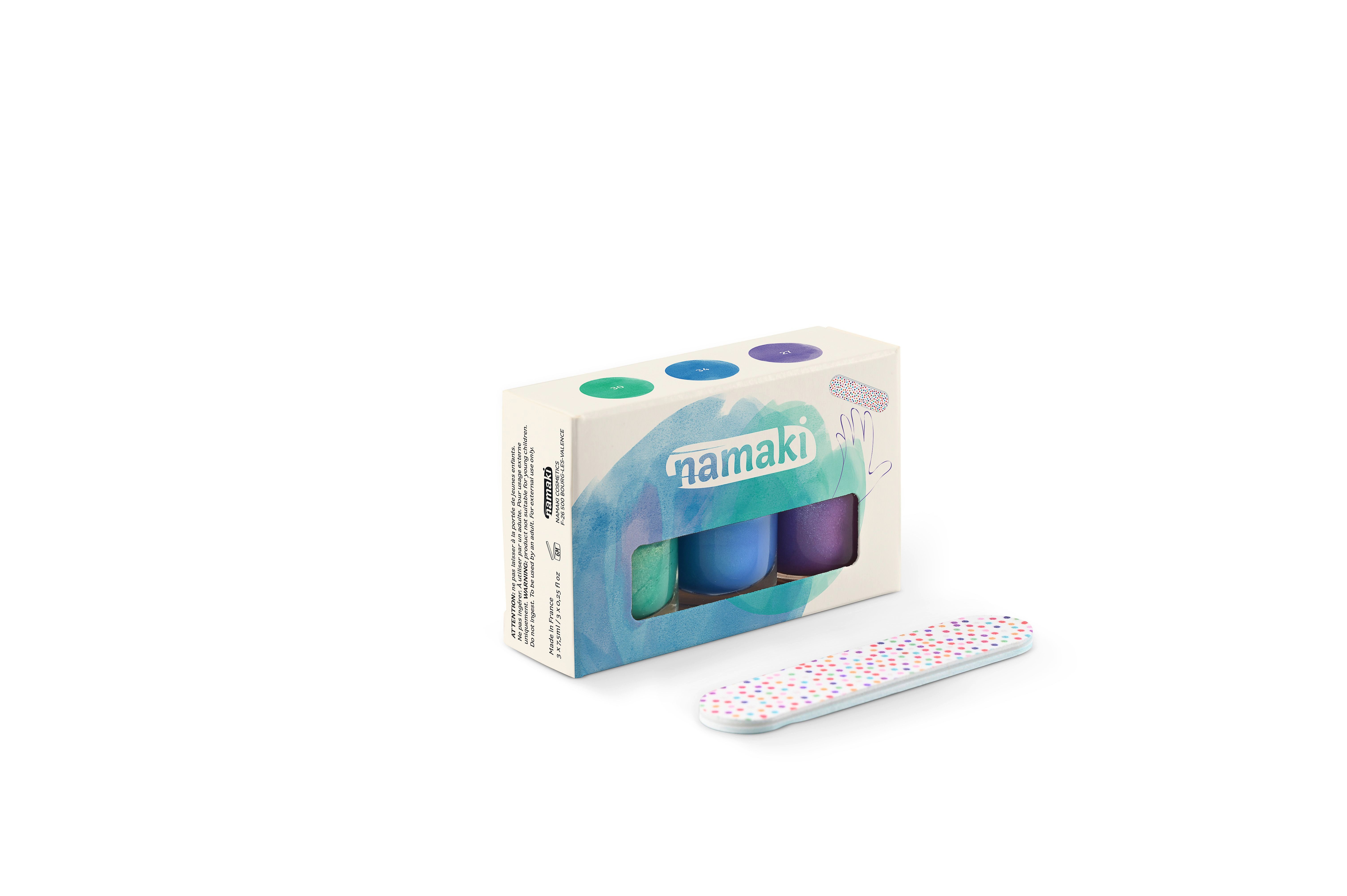 Namaki Nagellack Abziehbar - Wasserbasiert - kinderfreundliche Bio Nagelfarben, Spielerisch bunte Nägel – sicherer Spaß für kleine Entdecker