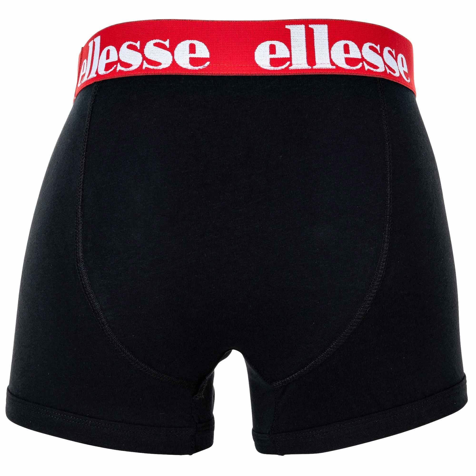 Yema Ellesse Schwarz/Blau/Rot/Grau Pack Boxer Shorts, Pack Boxer Herren 7 7er - Boxer