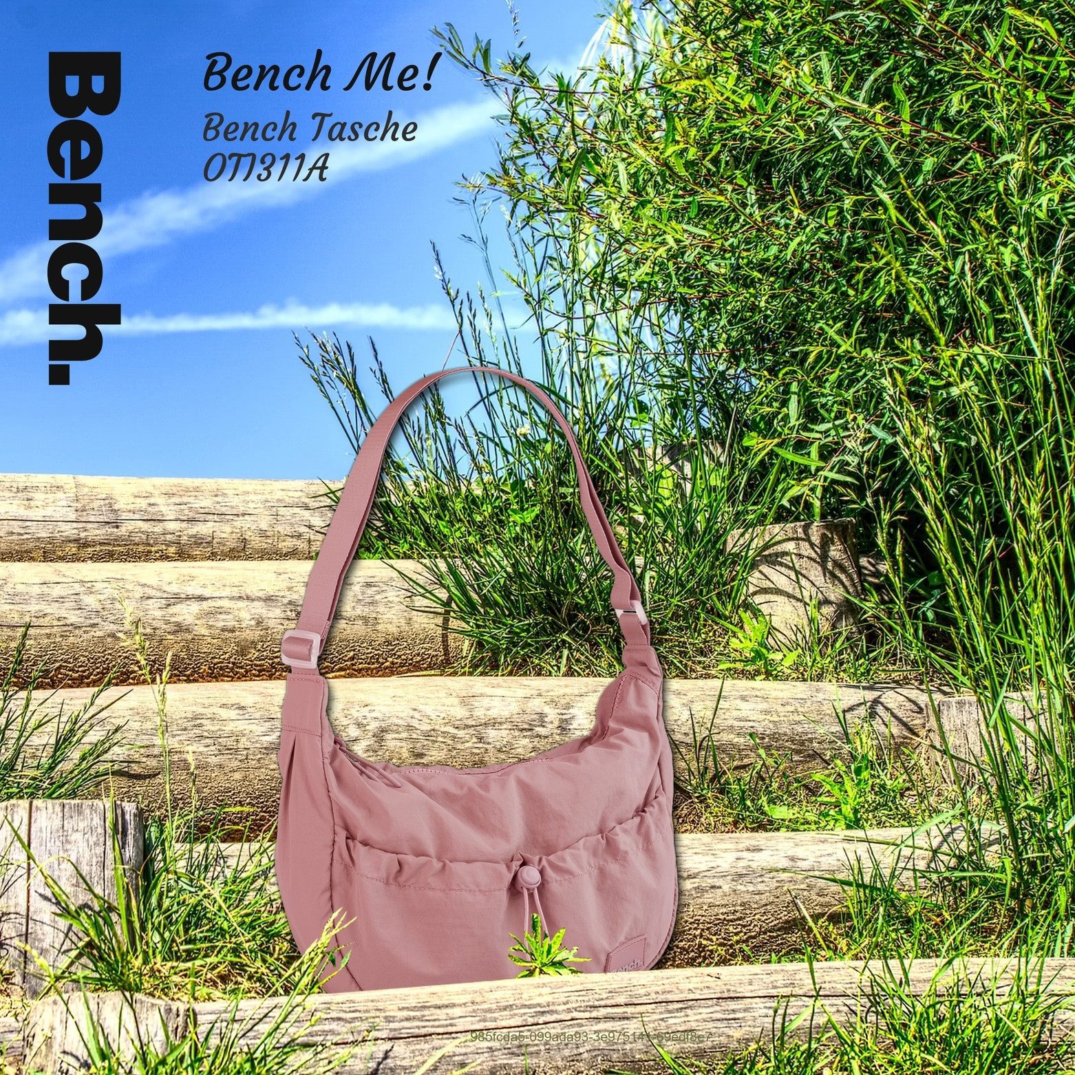 Bench. Umhängetasche Bench Umhängetasche Nylon washed rosa (Umhängetasche), Damen Umhängetasche Nylon, washed, rosa ca. 36cm x ca. 10cm