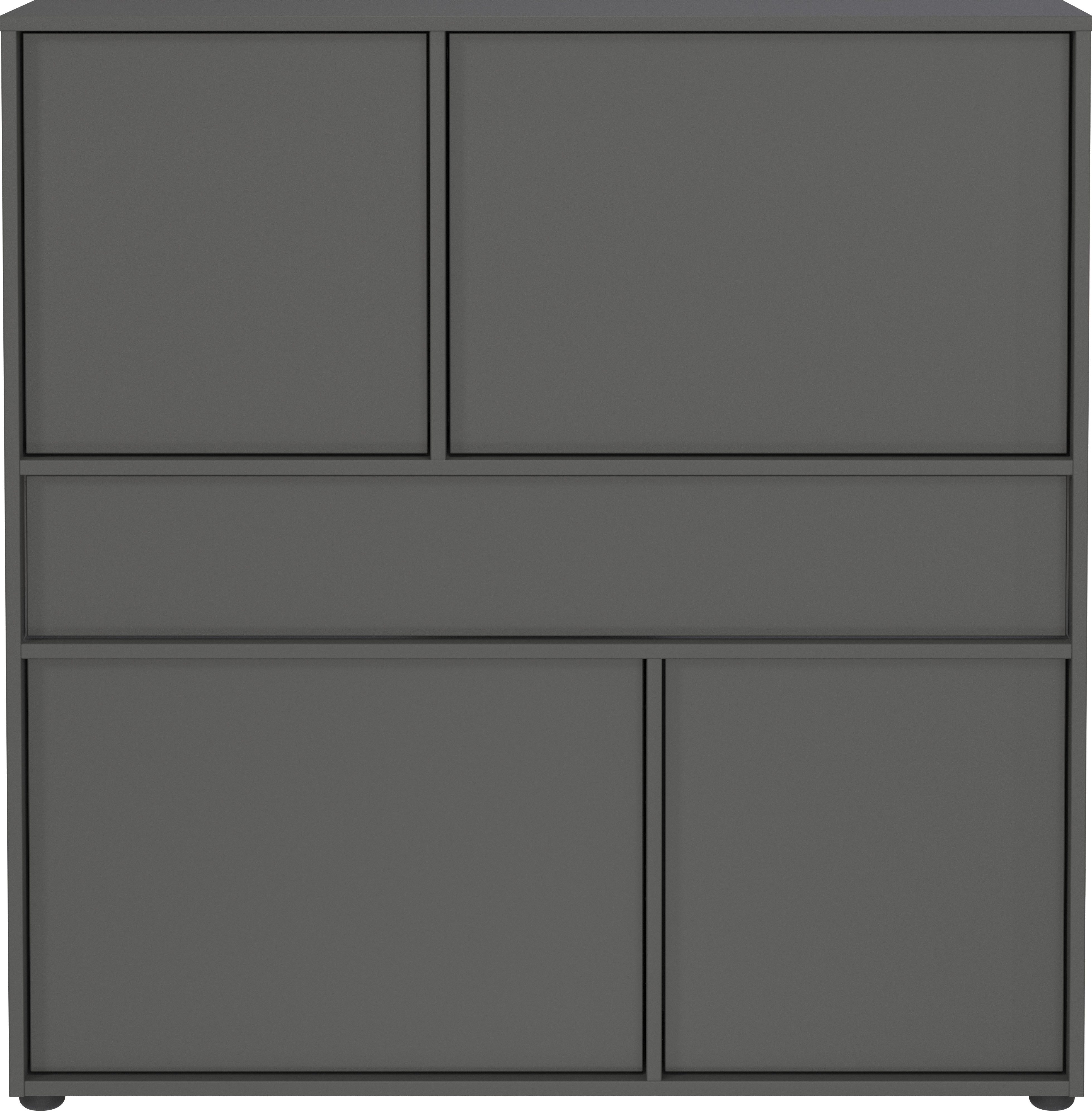 GERMANIA Mehrzweckschrank Ameca 2.0 stehend montierbar; Flurschrank in geringer Tiefe, Breite 105 cm