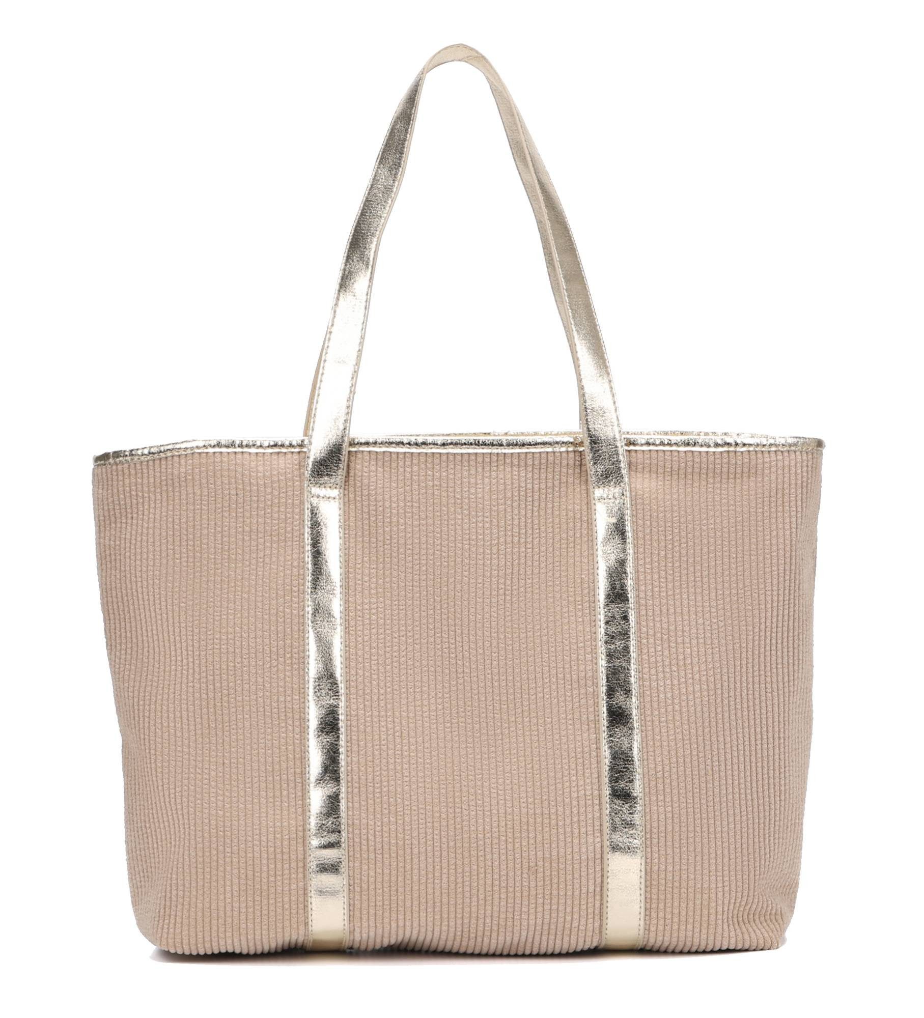 Schultertasche Damen Cordtasche Shopper Tote Bag Handtasche Umhängetasche Metallic
