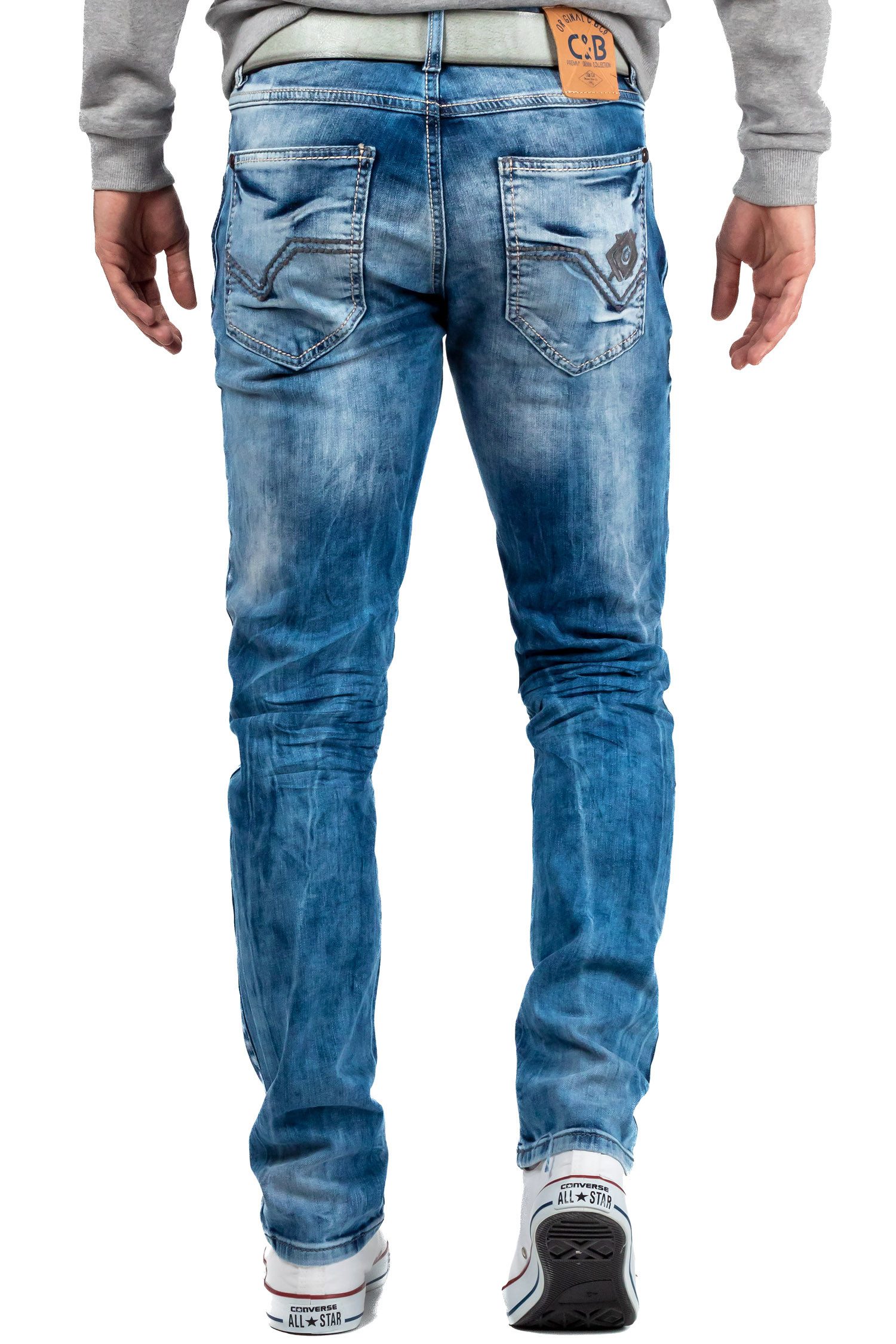 Cipo & Baxx 5-Pocket-Jeans Hose BA-CD319 (1-tlg) mit lässiger Stonewashed W günstig online kaufen