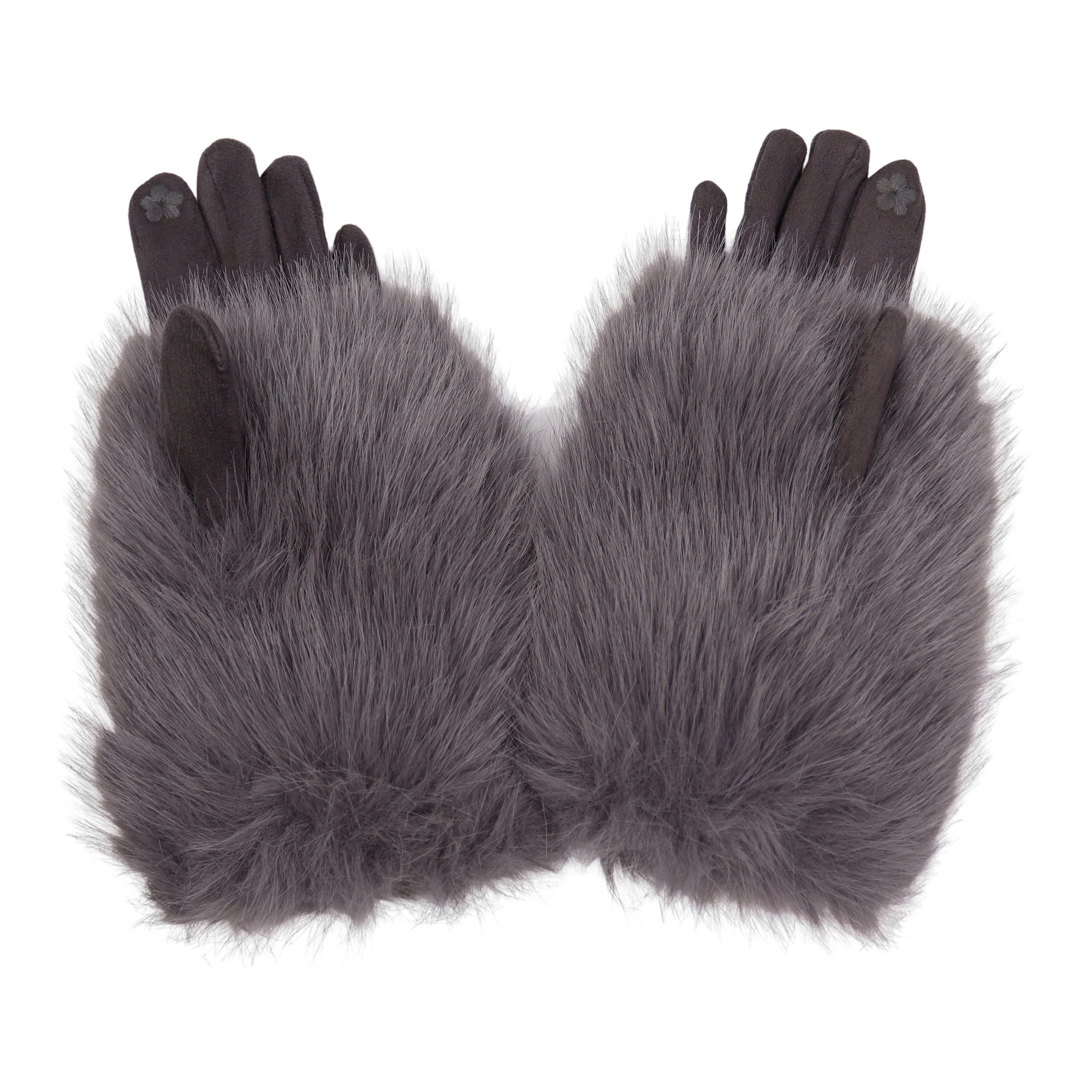 MIRROSI Thermohandschuhe Damen Handschuhe aus Kunstfell 2 in 1 Kuschelig, s günstig online kaufen