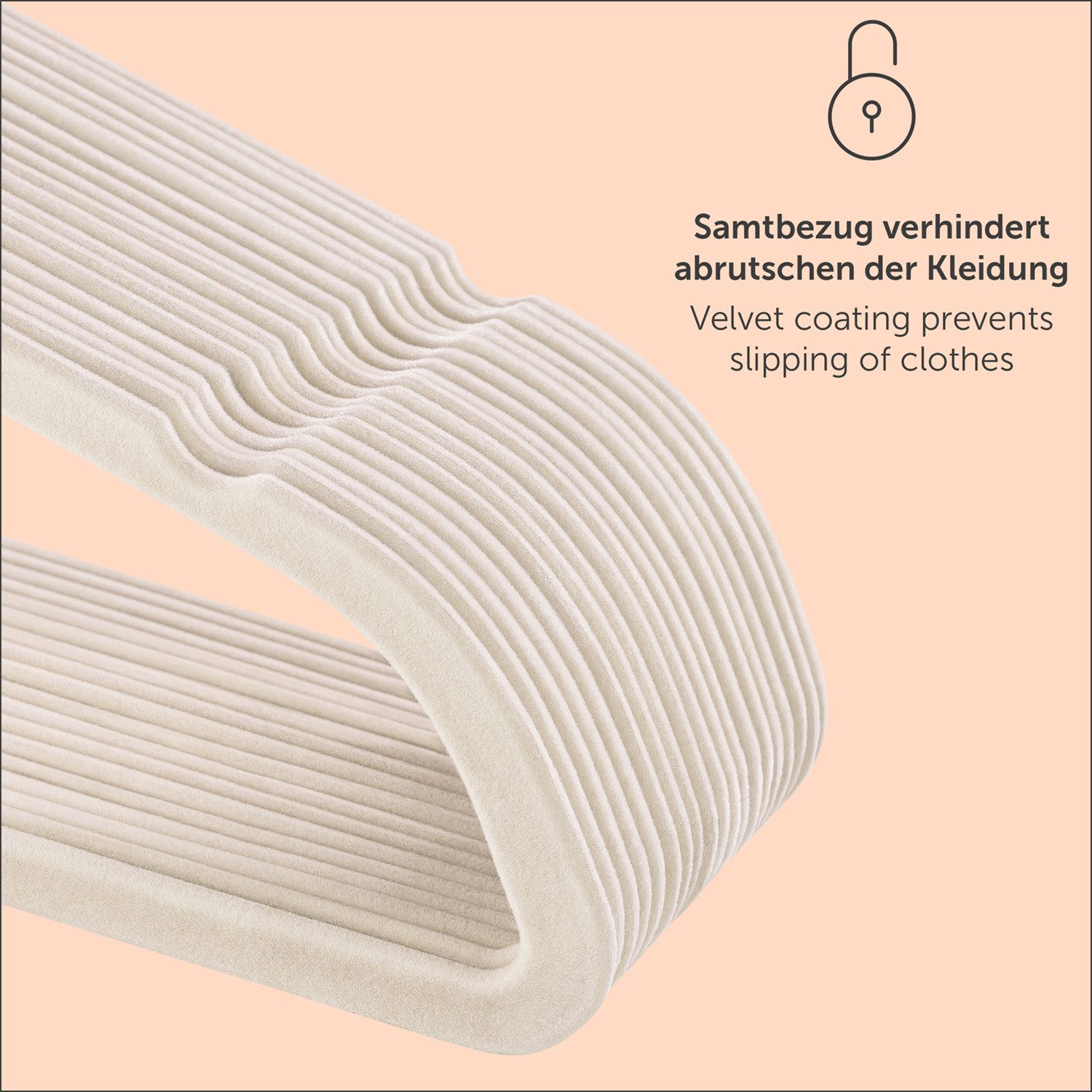 Blumtal Kleiderbügel Rutschfest - Samtoptik - Platzsparend, (100-tlg), Prem günstig online kaufen
