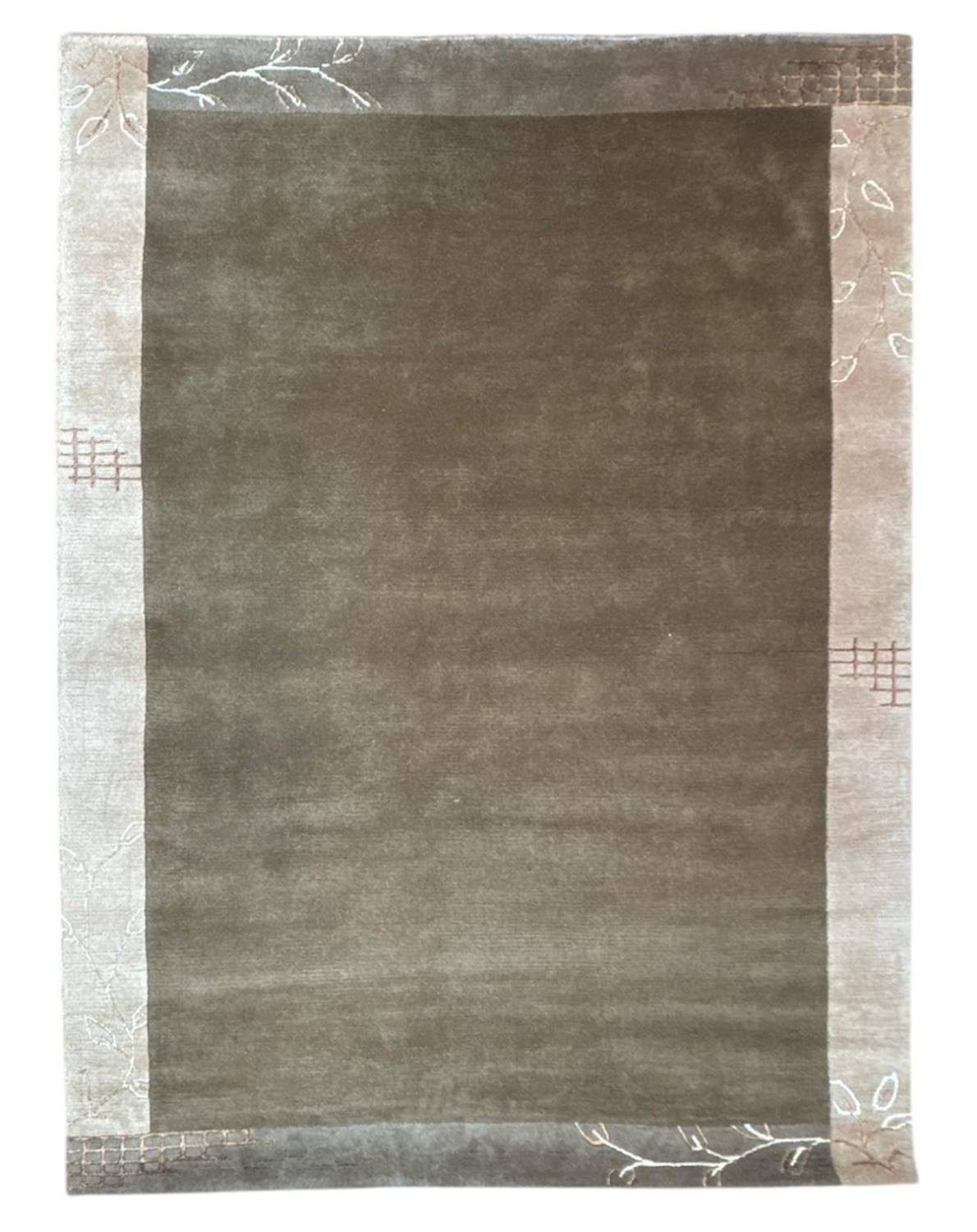 Rug Studios Teppich VENUS NEPAL - HANDGEKNÜPFT MODERN, Rechteckig, Höhe: 20 mm, Handgeknüpft, 70 x 140 cm, Braun