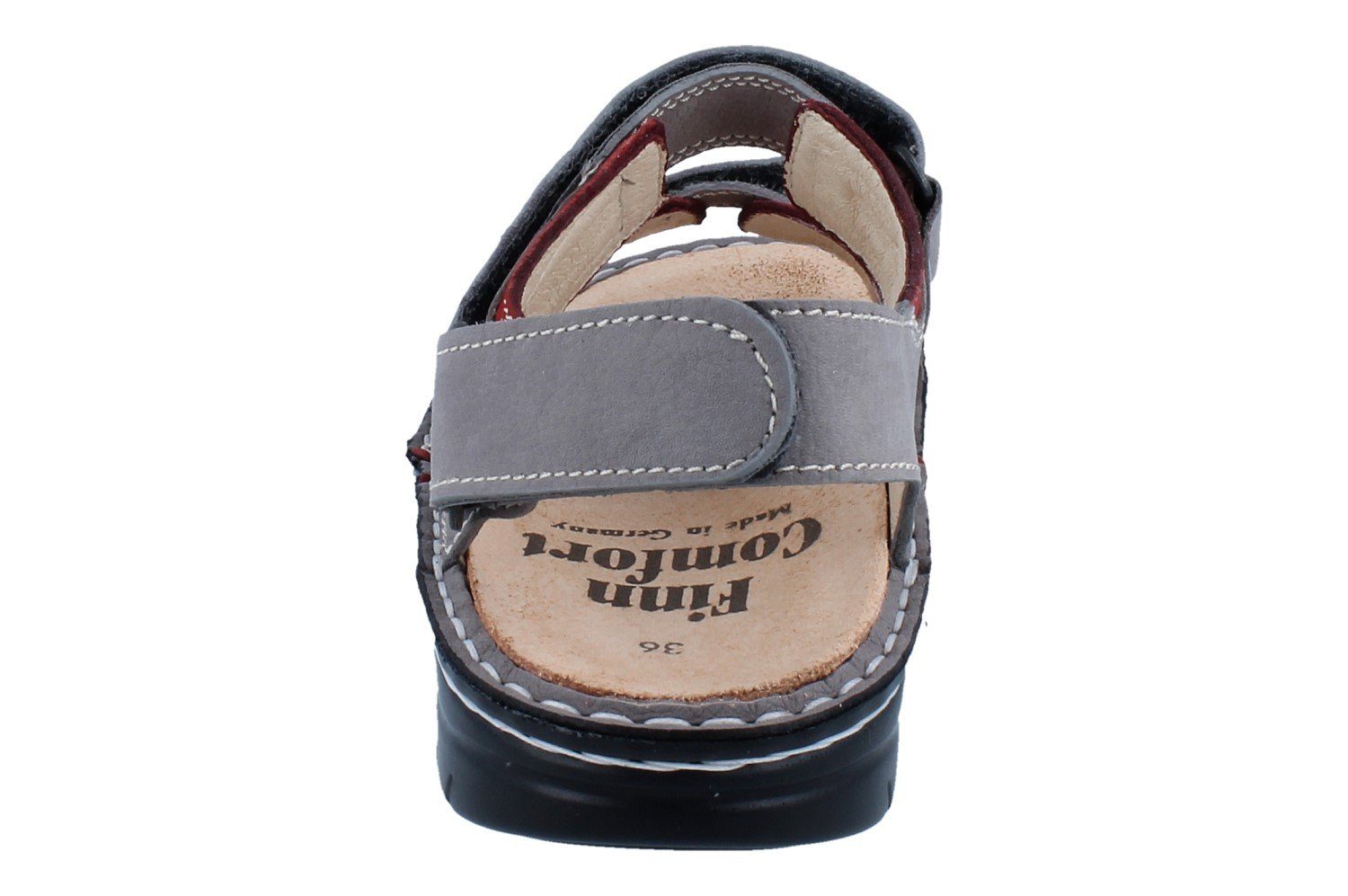 Finn Comfort FINN COMFORT FINNAMIC Yuma Damen Sandale grau Nubukleder - Größe: 42 Sandale Wechselfußbett