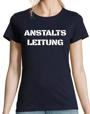 Youth Designz T-Shirt ANSTALTSLEITUNG Damen Shirt mit lustigem Frontprint