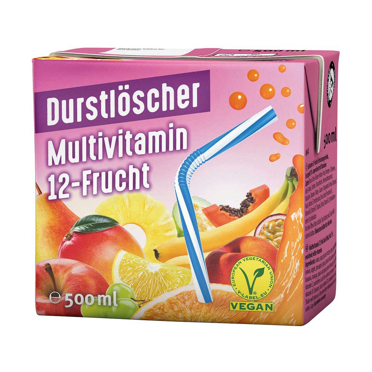 DURSTLOESCHER Softgetränk, Durstlöscher Multivitamin Fruchtsafterfrischungsgetränk 500ml