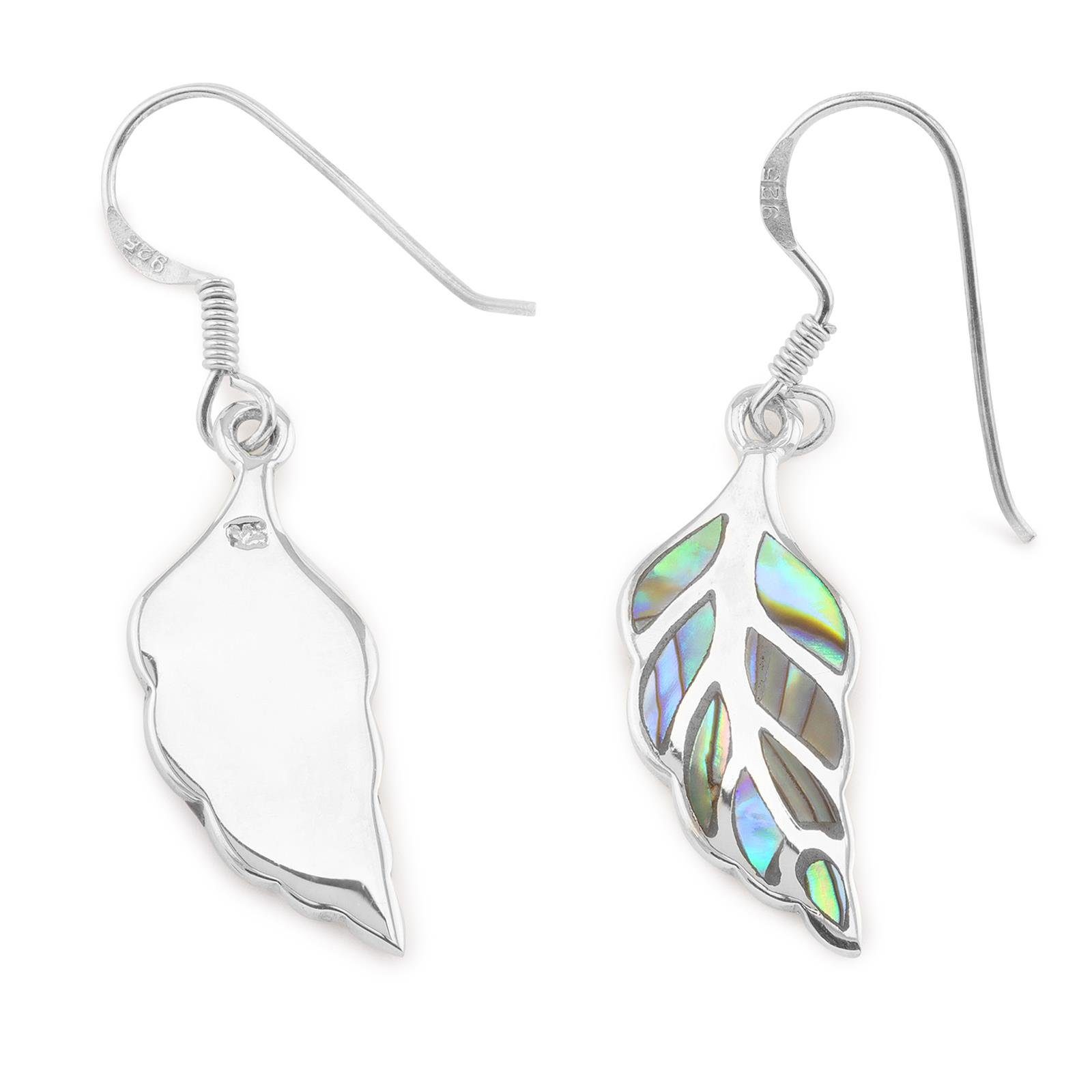Monkimau Ohrring-Set Damen Blatt Ohrhänger aus 925 Silber, Hypoallergen
