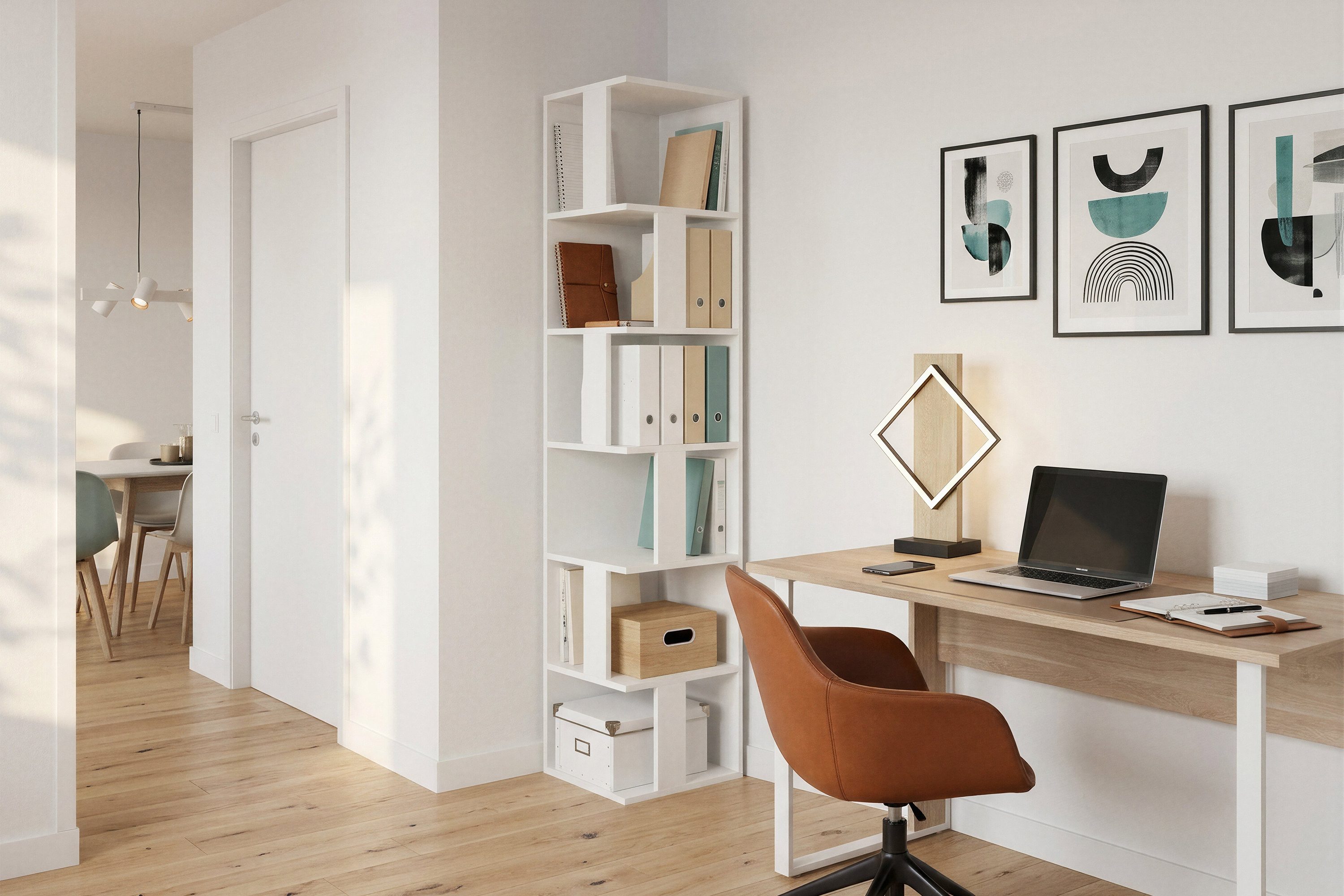 BEGA OFFICE Eckregal Corner Shelf, mit 6 offenen Fächer, 37,5x37,5x186 cm