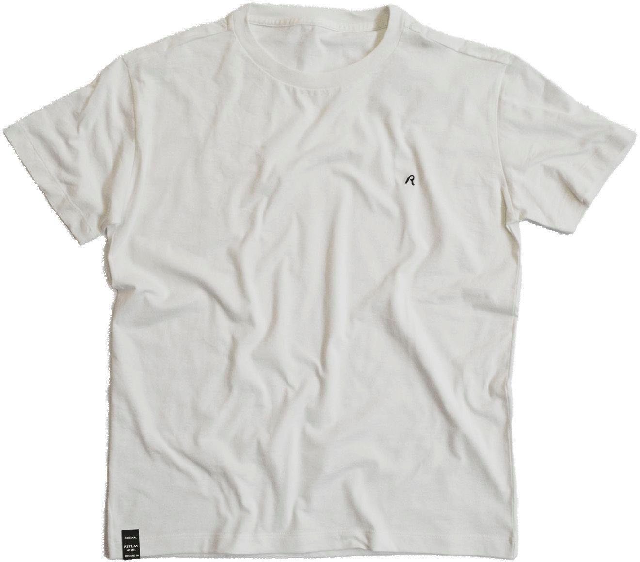 Replay Rundhalsshirt (2-tlg) white/white