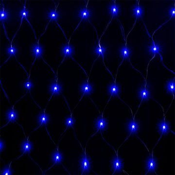 monzana Lichterkette, Netzlichterkette 200x150cm 160 LED Blau Timer 8 Leuchtmodi