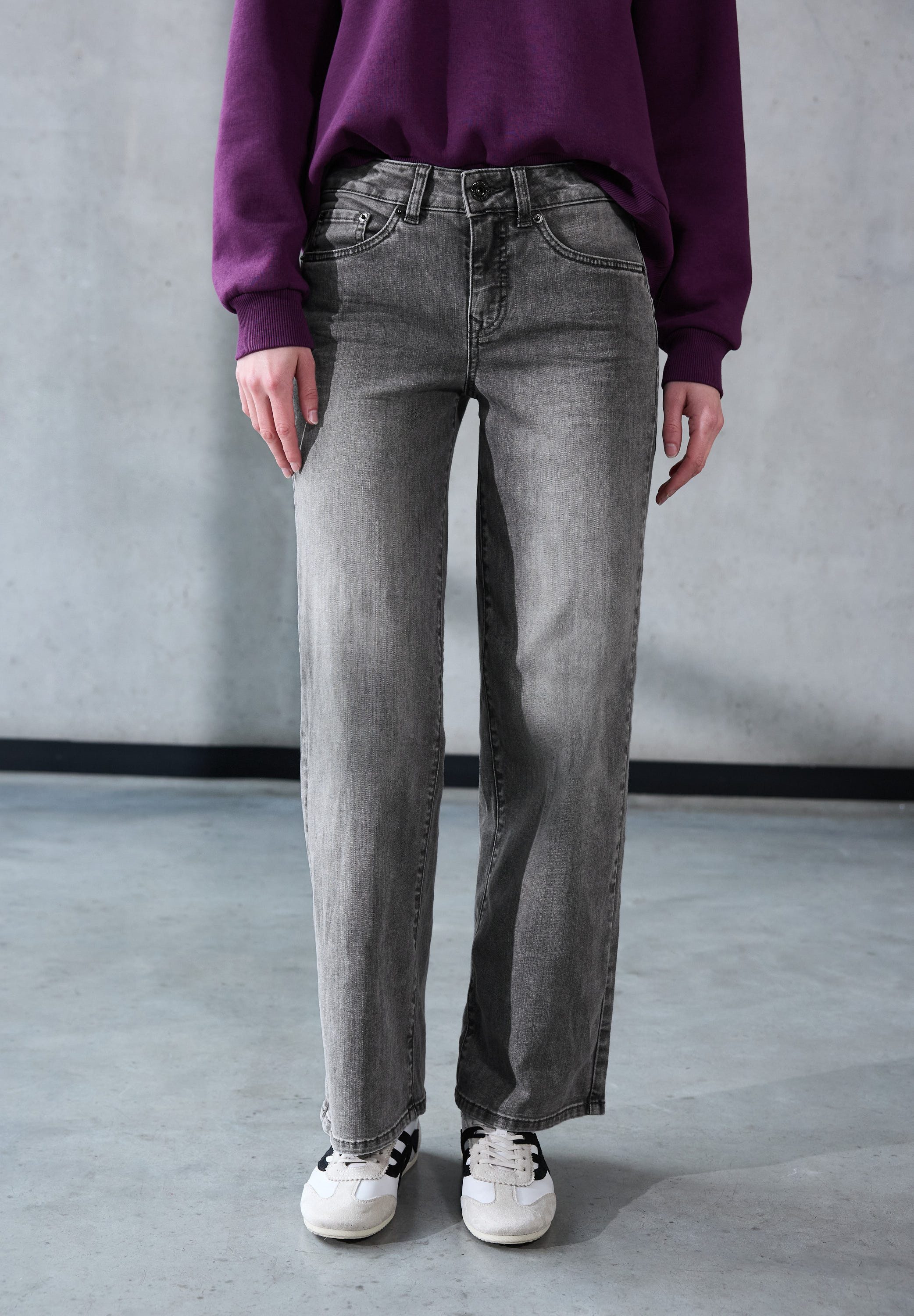 STREET ONE Weite Jeans 5-Pocket-Style
