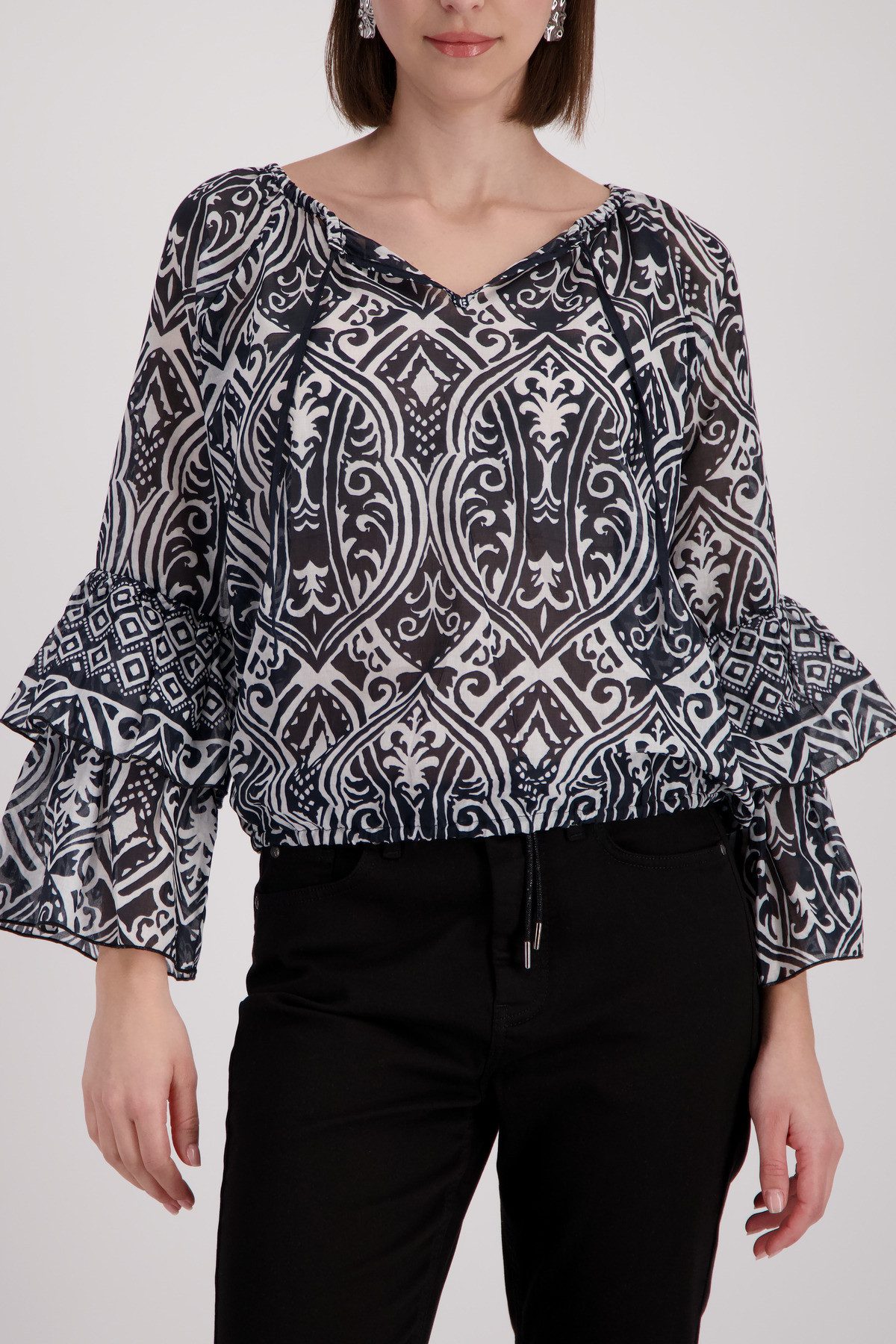 Monari Schlupfbluse mit Alloverprint