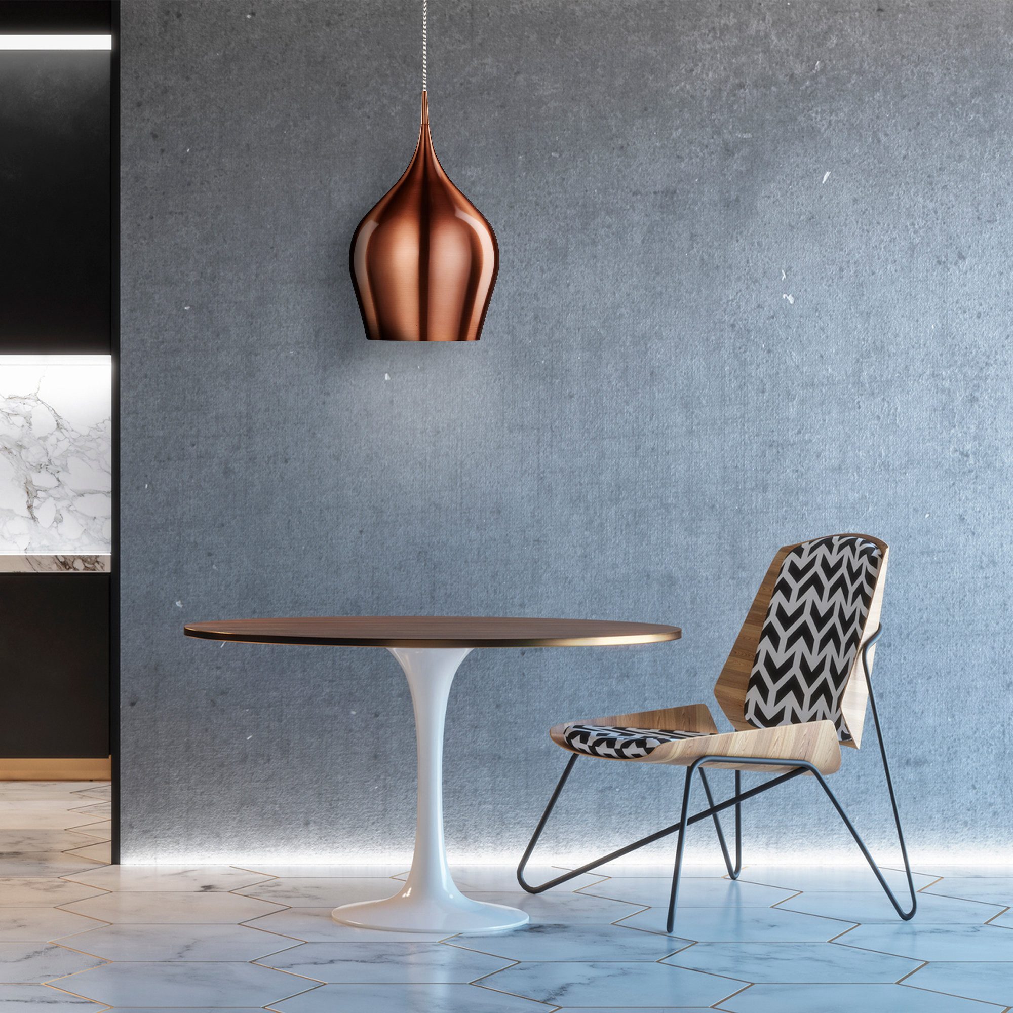 Searchlight Pendelleuchte Vibrant-Pendelleuchte - Metallic, ohne Leuchtmittel