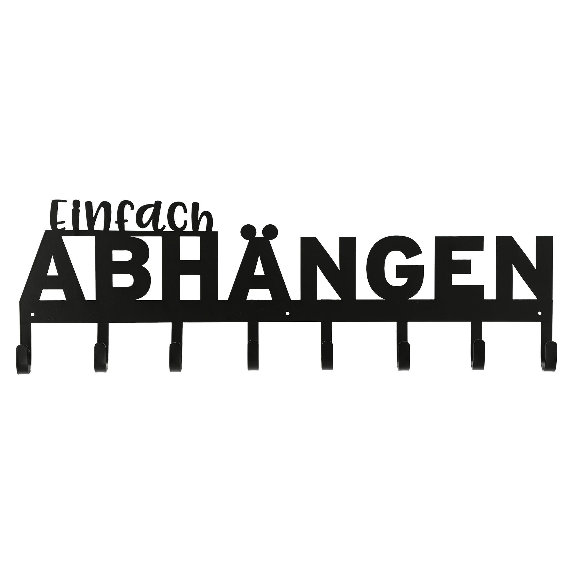 CEPEWA Garderobenleiste Garderobenleiste "Einfach Abhängen" Spruch 8 Haken – Bild 4 von 4