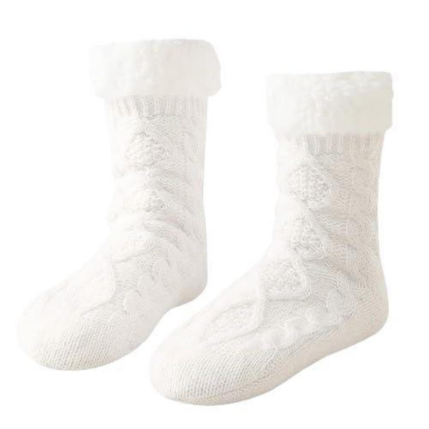 LuxusKollektion Kuschelsocken Hüttensocken Damen Einheitsgröße Weiß