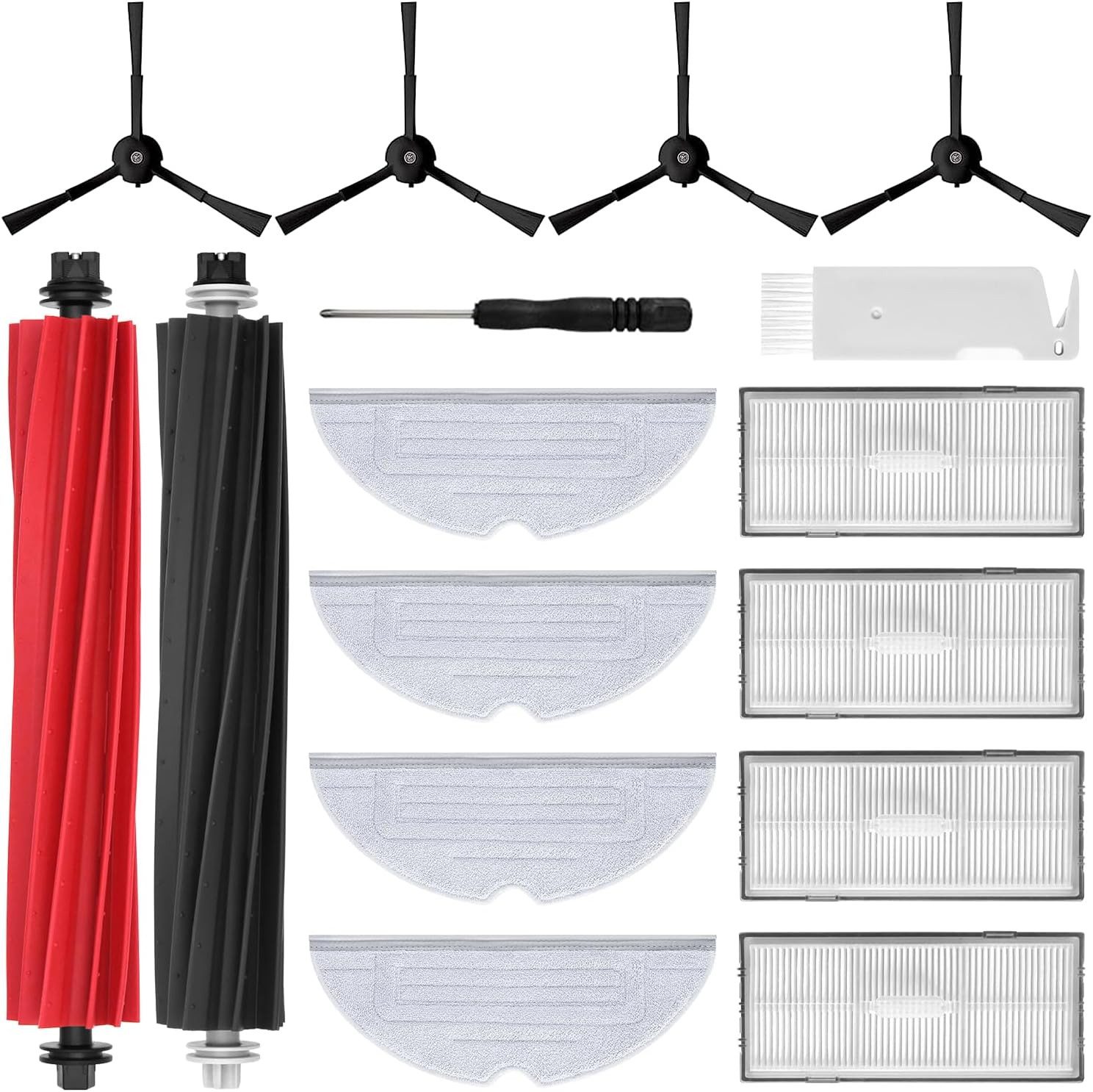 Staubsaugerdüsen-Set Roborock S8 S8+ Zubehör oGoDeal 1 Bürste 4 Seitenbürsten 4 Filter