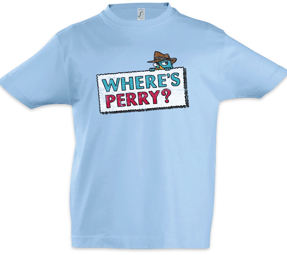 Print-Shirt Where's Perry Kinder T-Shirt Phineas Fund Ferb Fun Schnabeltier Perry