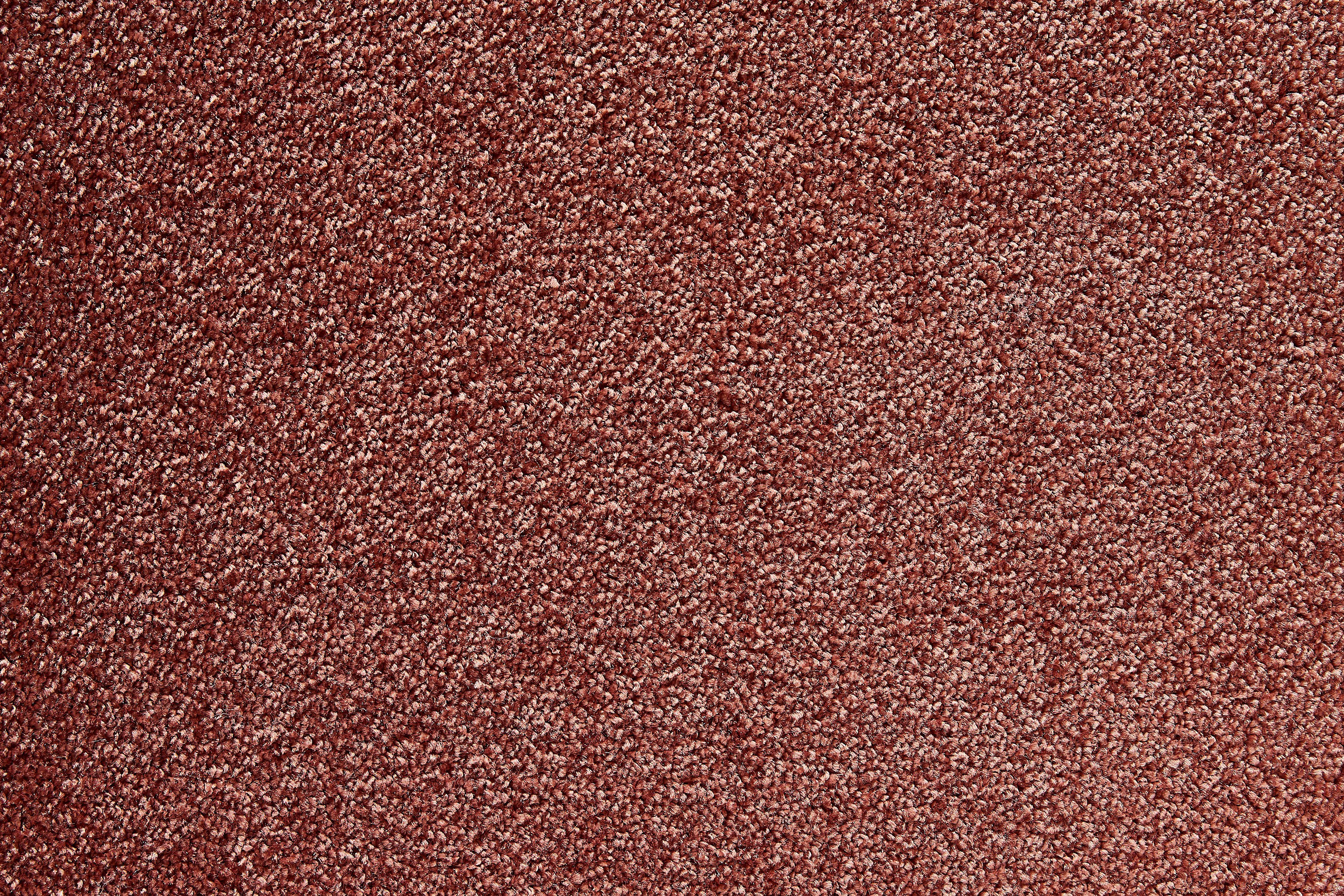 Teppichboden Coupon Velours Verona, Andiamo, rechteckig, Höhe: 6 mm, Uni Farben, Breite 400 cm oder 500 cm, strapazierfähig, pflegeleicht coral
