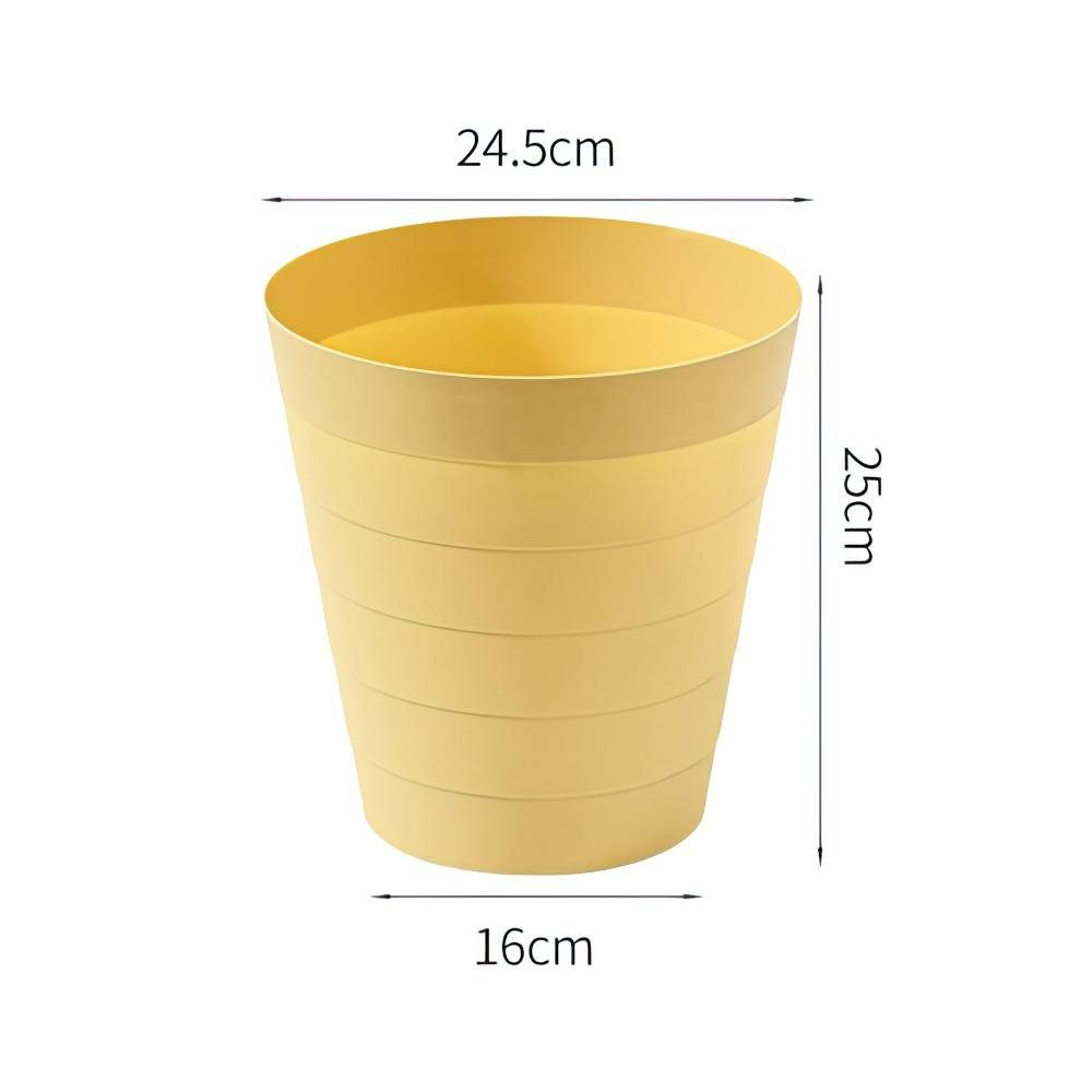 Sinoba Papierkorb moderner Mülleimer Papiereimer 6105 rund, Abfalleimer für Büro Kinderzimmer aus Kunststoff 9 Liter Höhe 25 cm