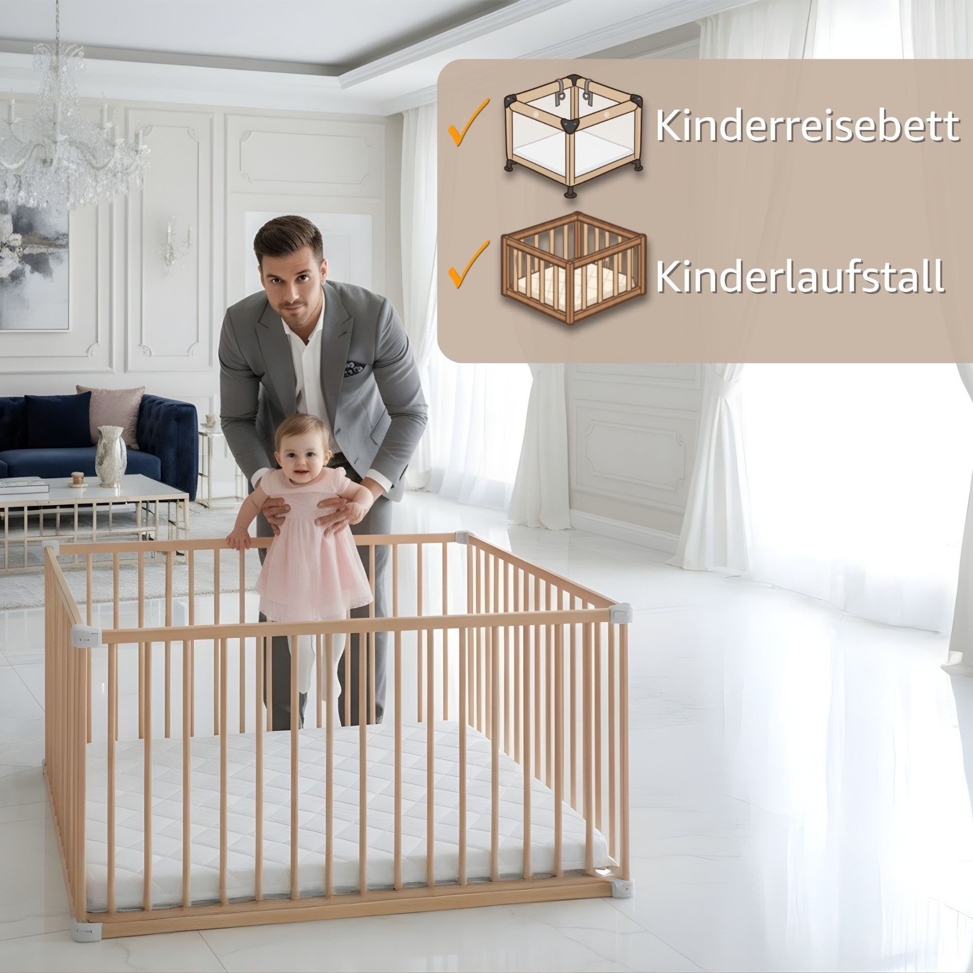 Laufgitter-Matratze Laufstalleinlage - Baby Matratze für Laufstall, Totsy Baby