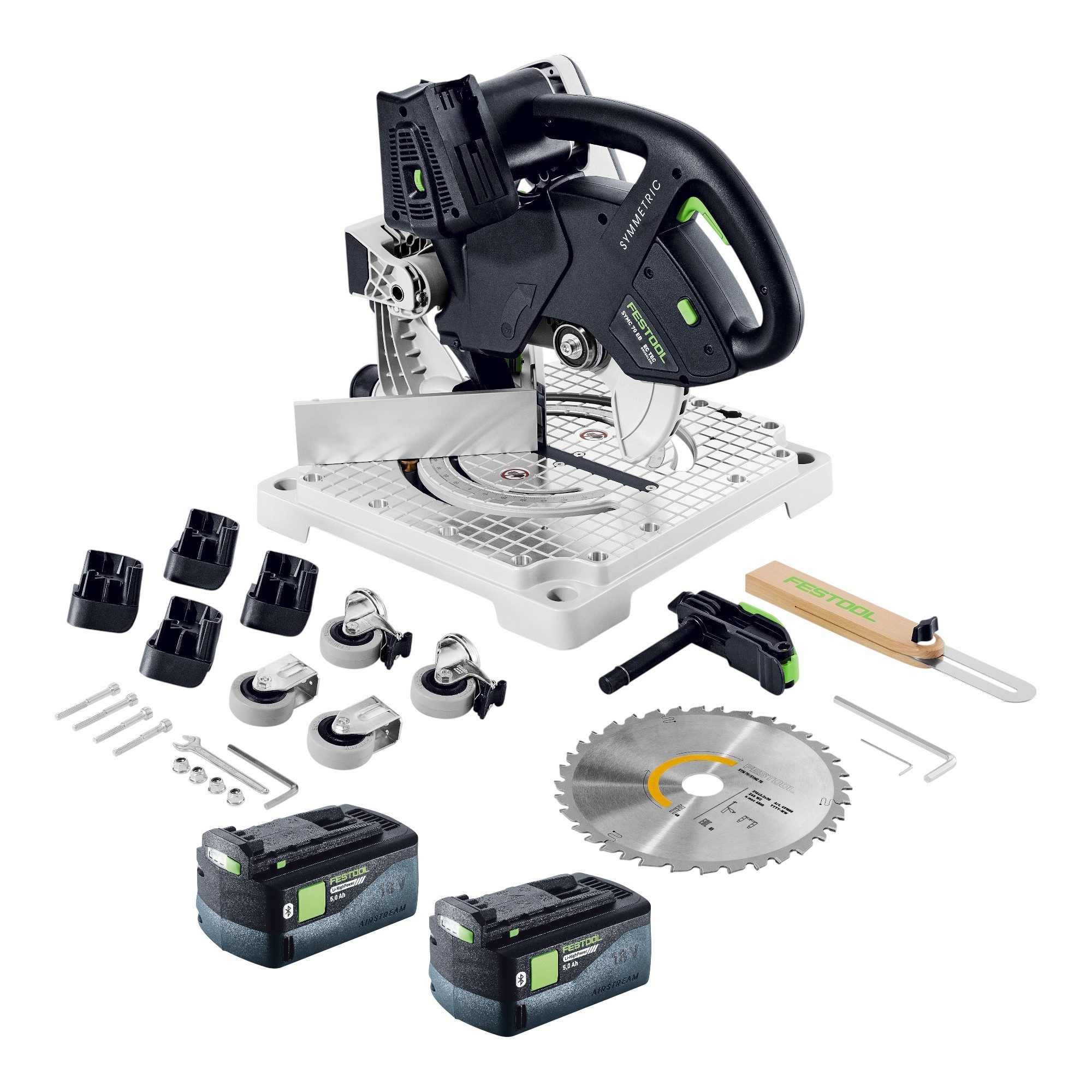FESTOOL Akku-Kapp-Gehrungssäge SYMC 70 EB-Basic SYMMETRIC Akku Leistensäge 36 V (2 x 18 V) 216 mm