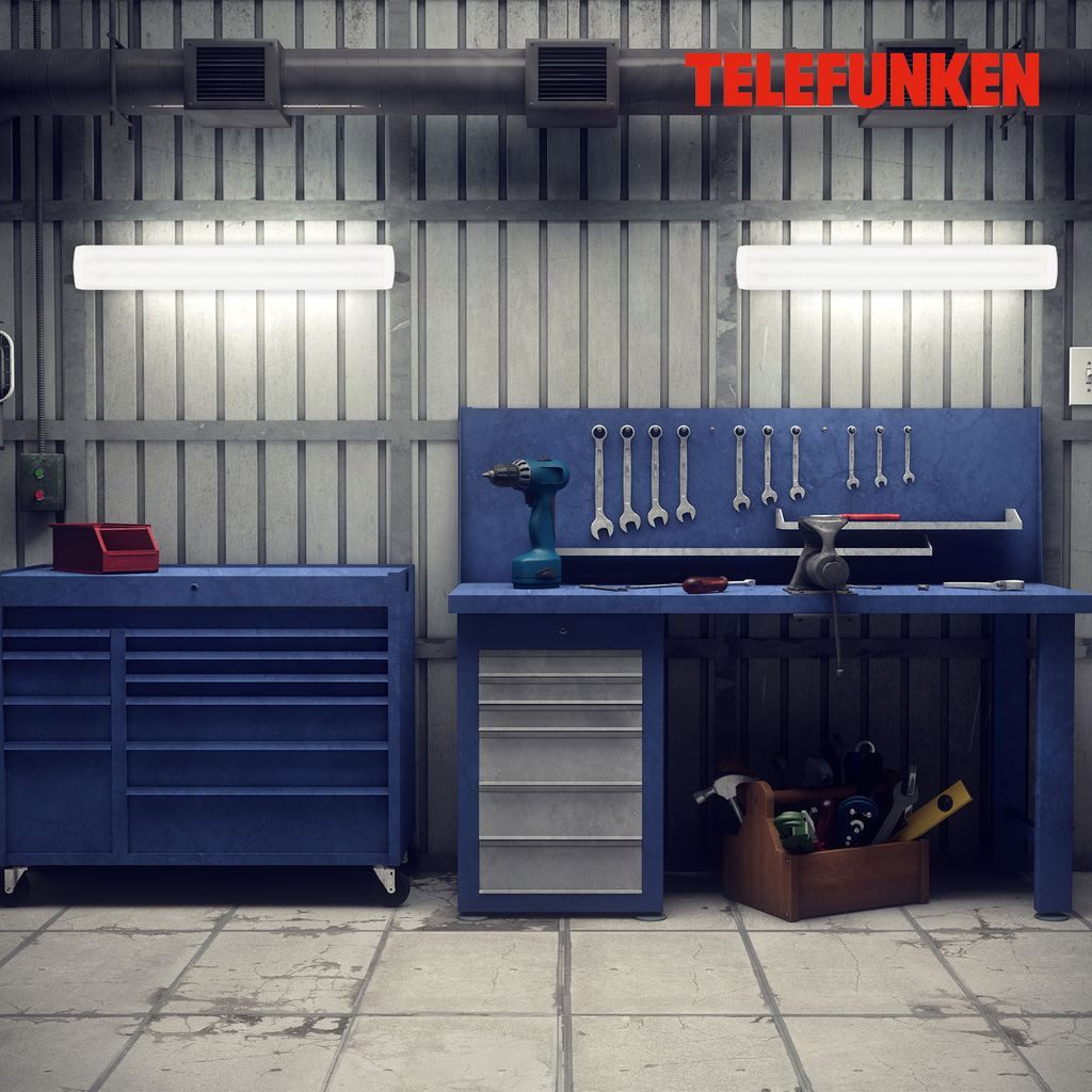 Telefunken LED Unterbauleuchte 202306TF, LED fest integriert, 2700K - Extra-Warmweiß, Deckenleuchte 23W 3000lm 5000K 97,6x13,7x5cm