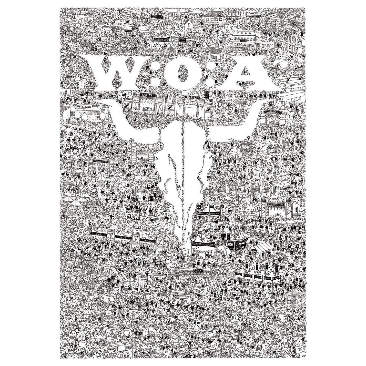 Poster Wacken Wimmelbild