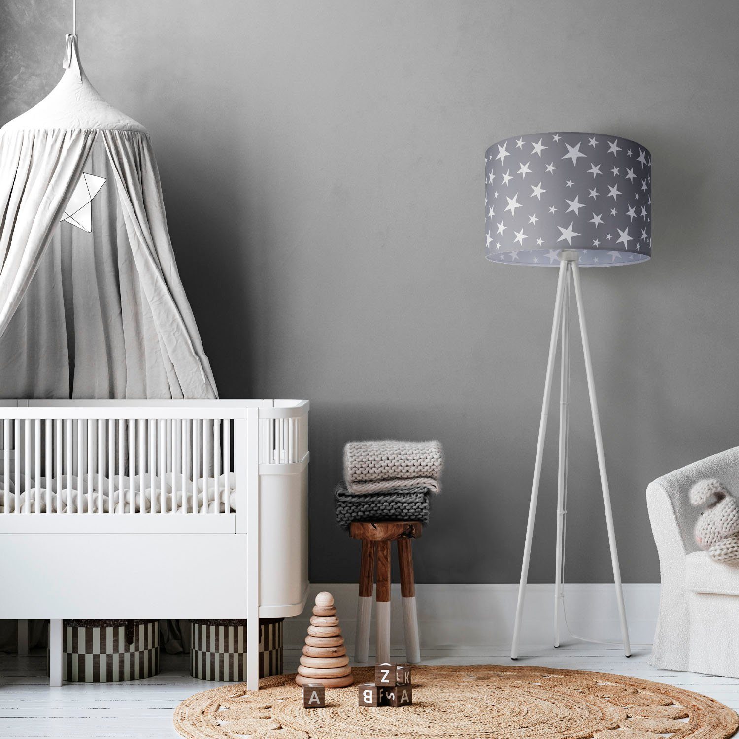 Paco Home Stehlampe Deko Sternen-Motiv, Leuchtmittel, Stehleuchte E27 Capri, ohne Trina Kinderlampe LED Kinderzimmer