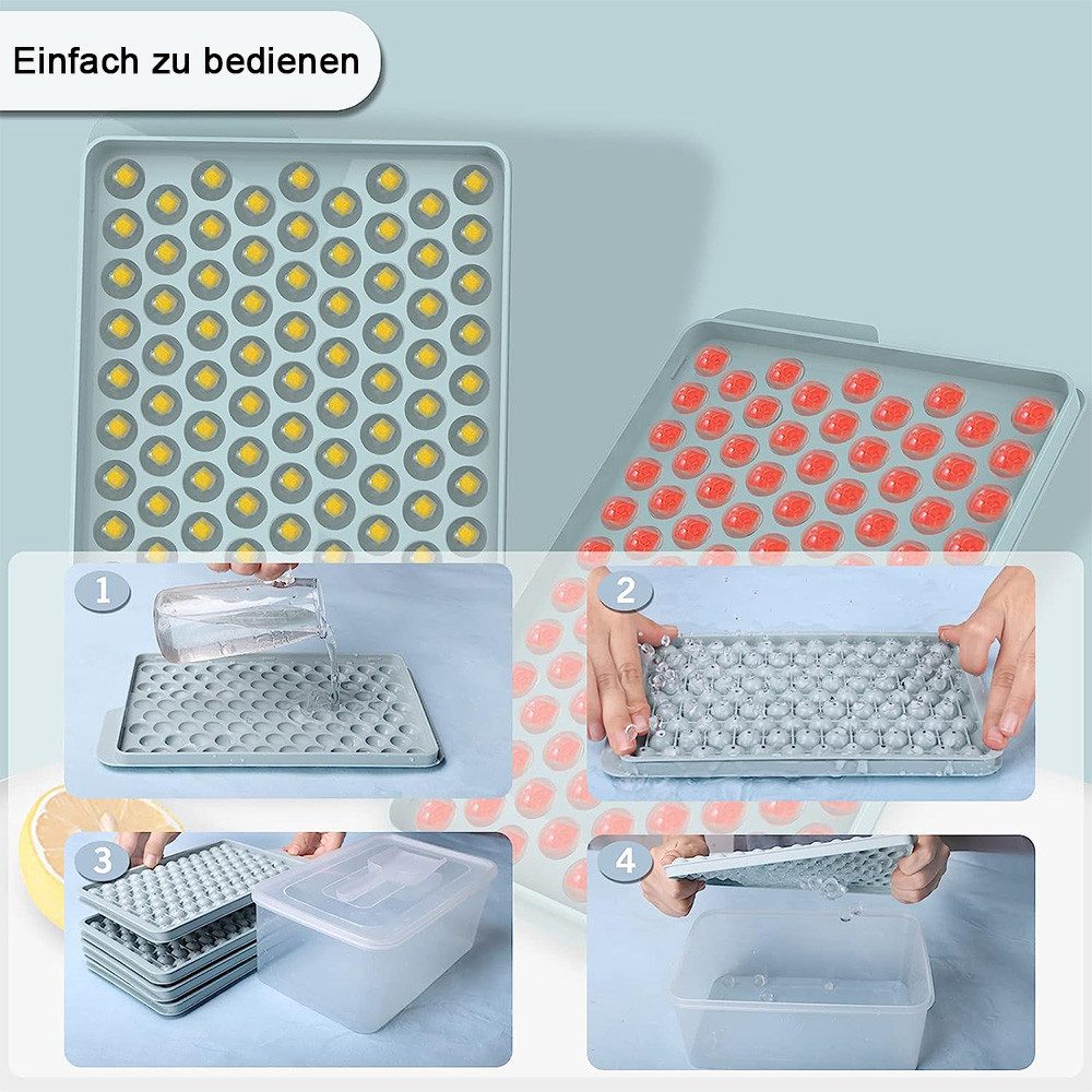 TUWENA Eiswürfelform Eiswürfelschalen, Upgraded Kleine Eiswürfelschalen Easy Release