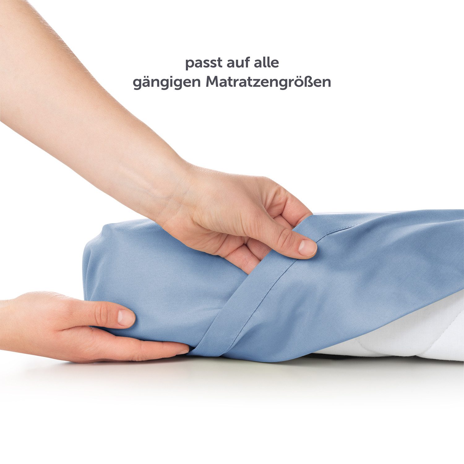 Blumtal Bettlaken Pflegeleichtes Betttuch, Gummizug: ohne, aus weichem, gebürstetem Mikrofaser-Gewebe ohne Gummizug – Bild 4 von 5