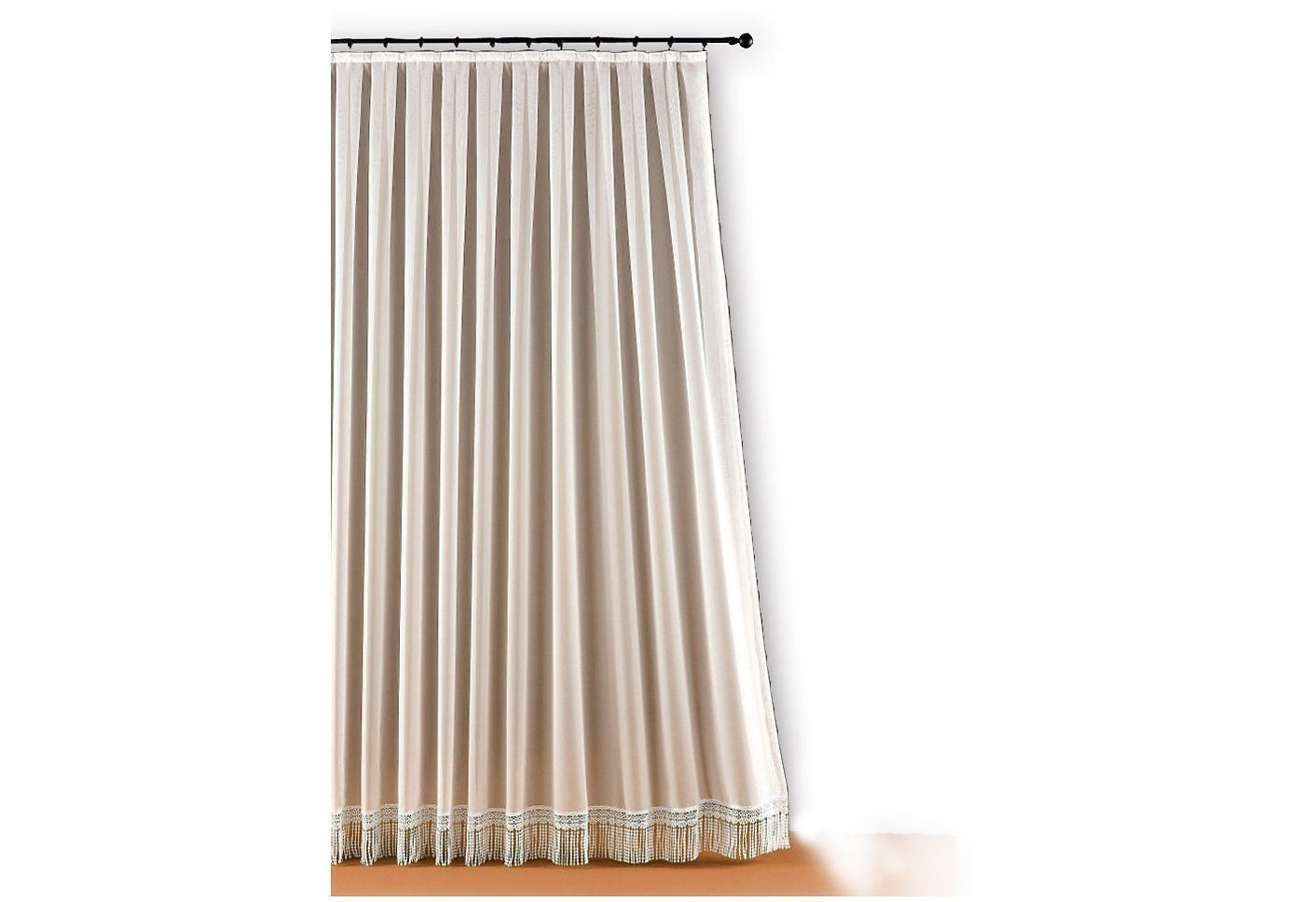 Weckbrodt Gardine Makramee (1 St), Kräuselband, blickdicht, Webgardine, Makramee, Sockel, Feste Falten, nach Maß, Store