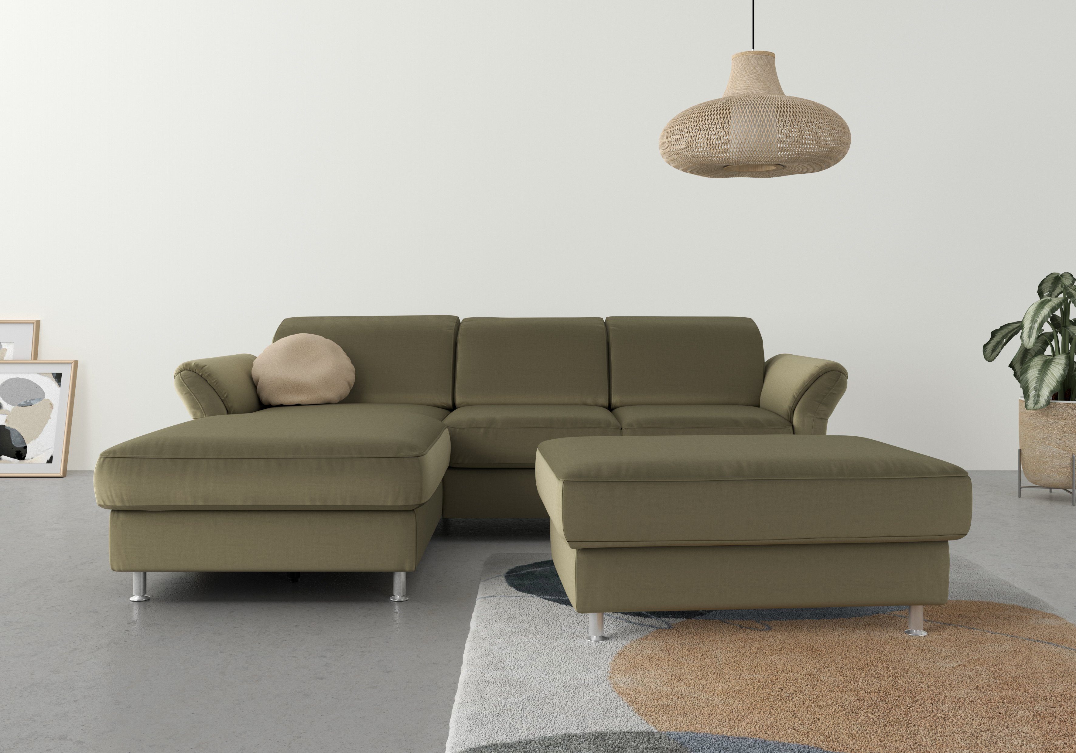 sit&more Ecksofa "Apulia L-Form" wahlweise Bettfunktion, Bettkasten und Kop günstig online kaufen