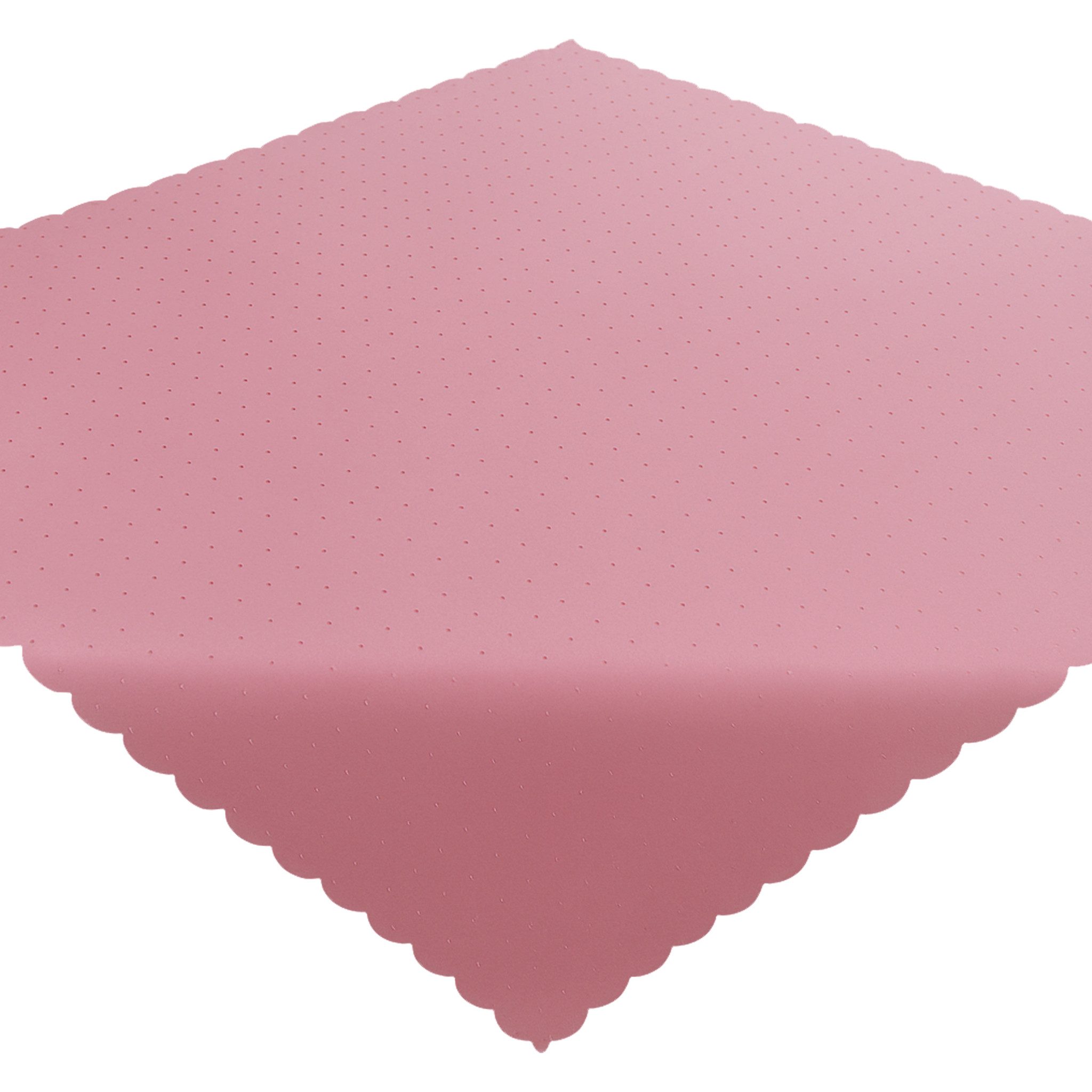 matches21 HOME & HOBBY Tischdecke Tischdecke 110 x 110 cm in Altrosa für Esstisch & Küche (1-tlg), Waschbares Tischtuch mit gewelltem Rand