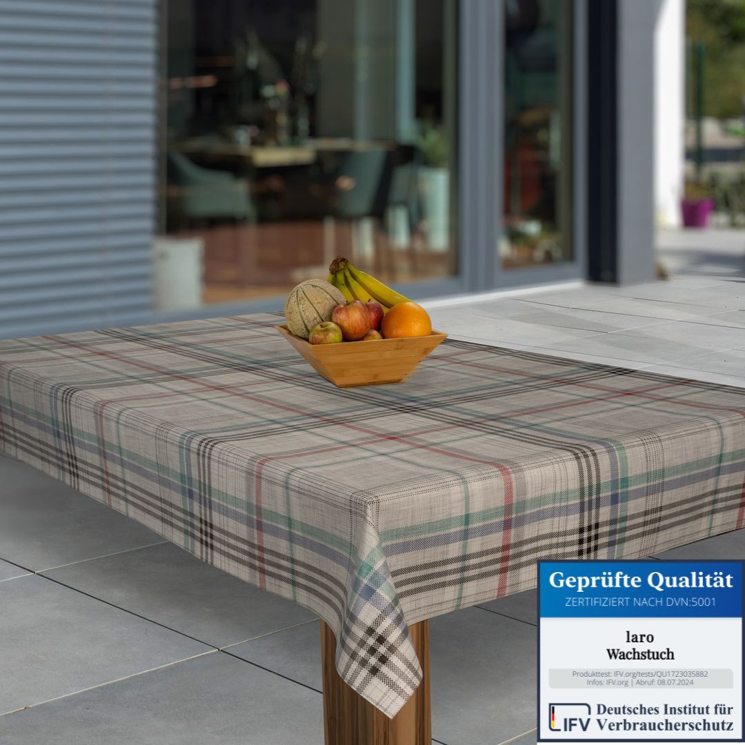 laro Tischdecke Wachstuch-Tischdecken Weihnachten Karriert Elegant rechteck günstig online kaufen