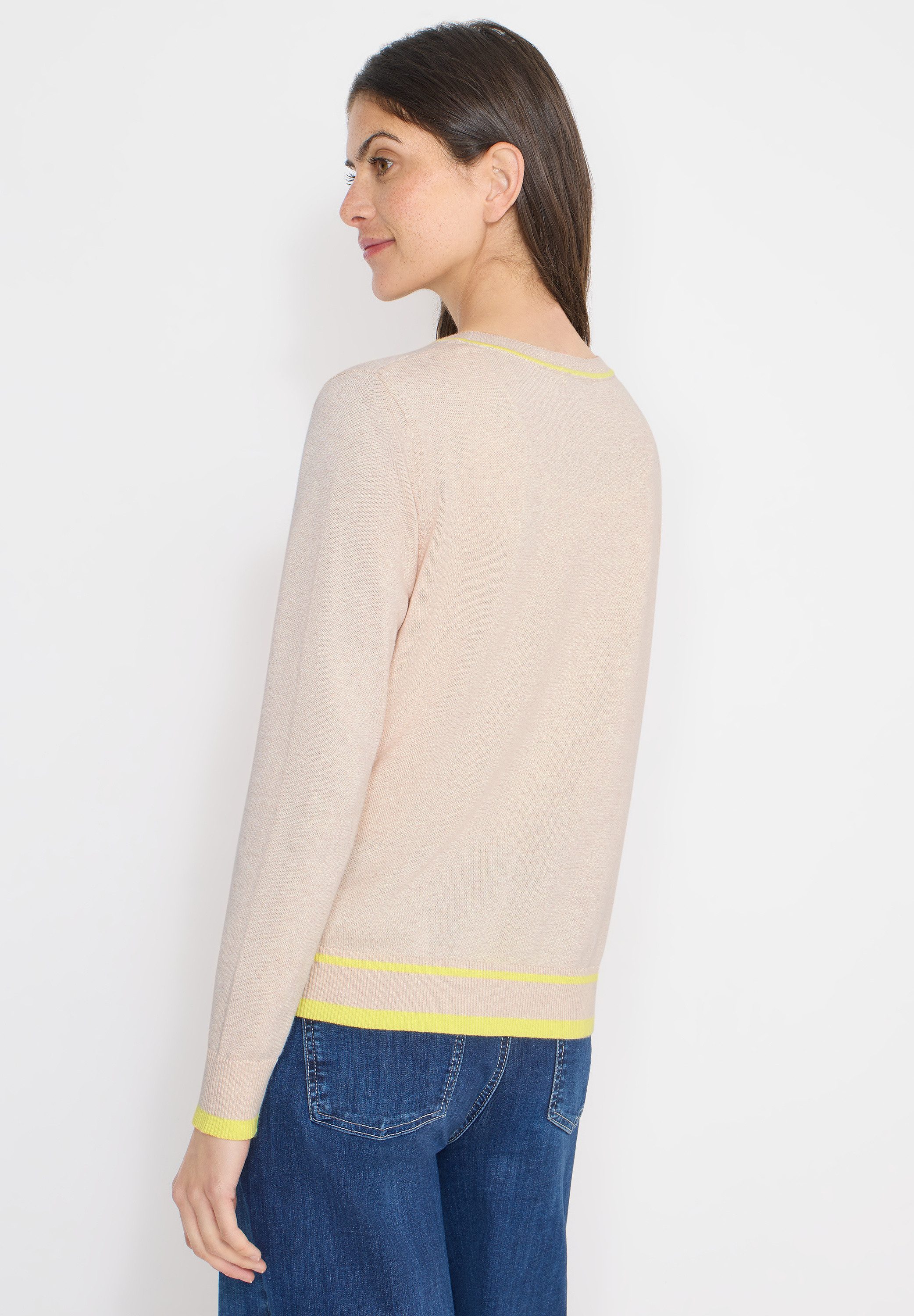 CECIL Longpullover mit Kontrastdetail