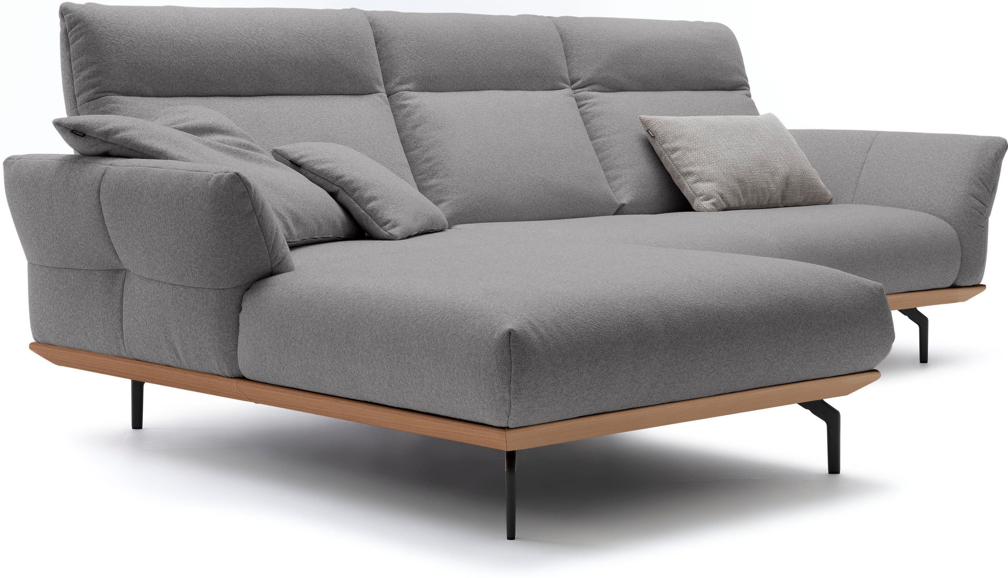 sofa hülsta in Breite Alugussfüße hs.460, cm Sockel umbragrau, 298 Eiche, in Ecksofa
