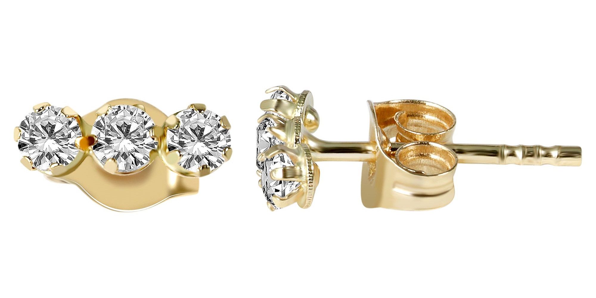 Adelia´s Paar Ohrhänger Damen Ohrringe – Ohrstecker aus 333 Gold mit Zirkon günstig online kaufen