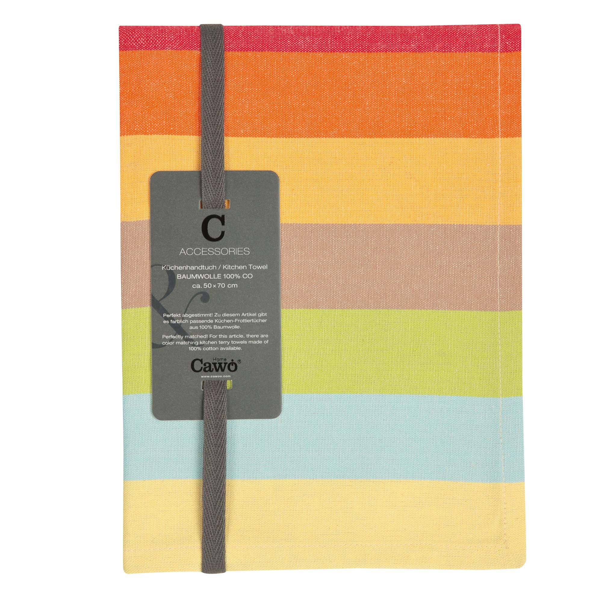 Cawö Home Geschirrtuch Cuisine Lifestyle Blockstreifen 7018, (1-tlg) günstig online kaufen