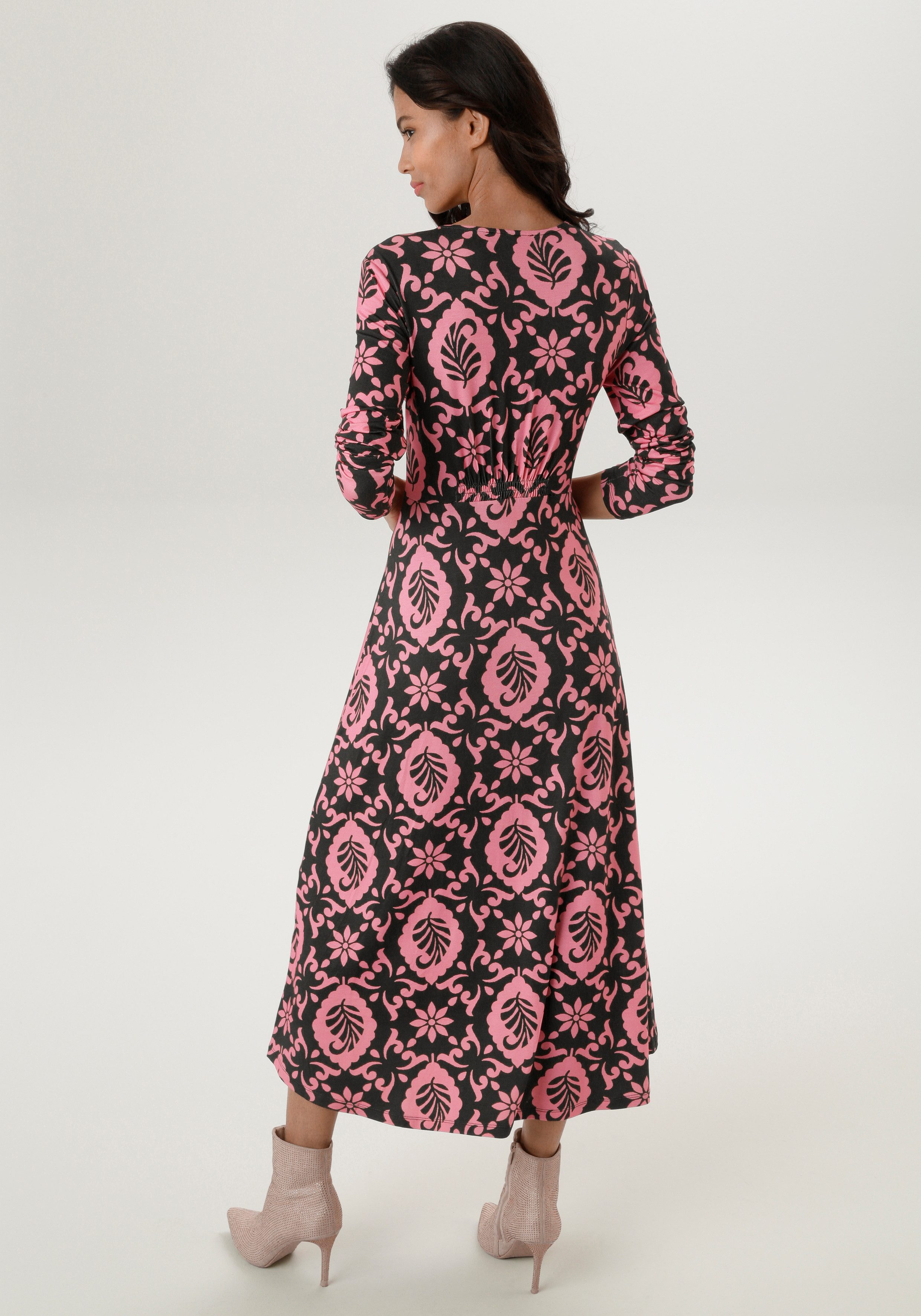 Aniston SELECTED Midikleid mit Smok-Details