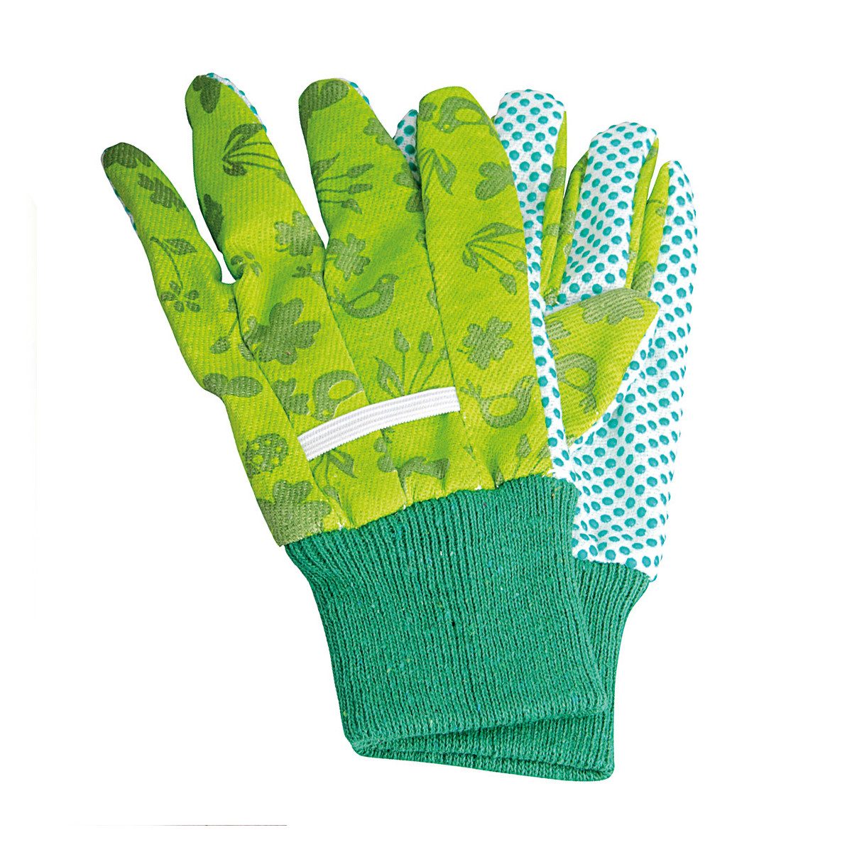 esschert design Gartenhandschuhe Kinder-Gartenhandschuhe mit Noppen, gemustert 1 Paar
